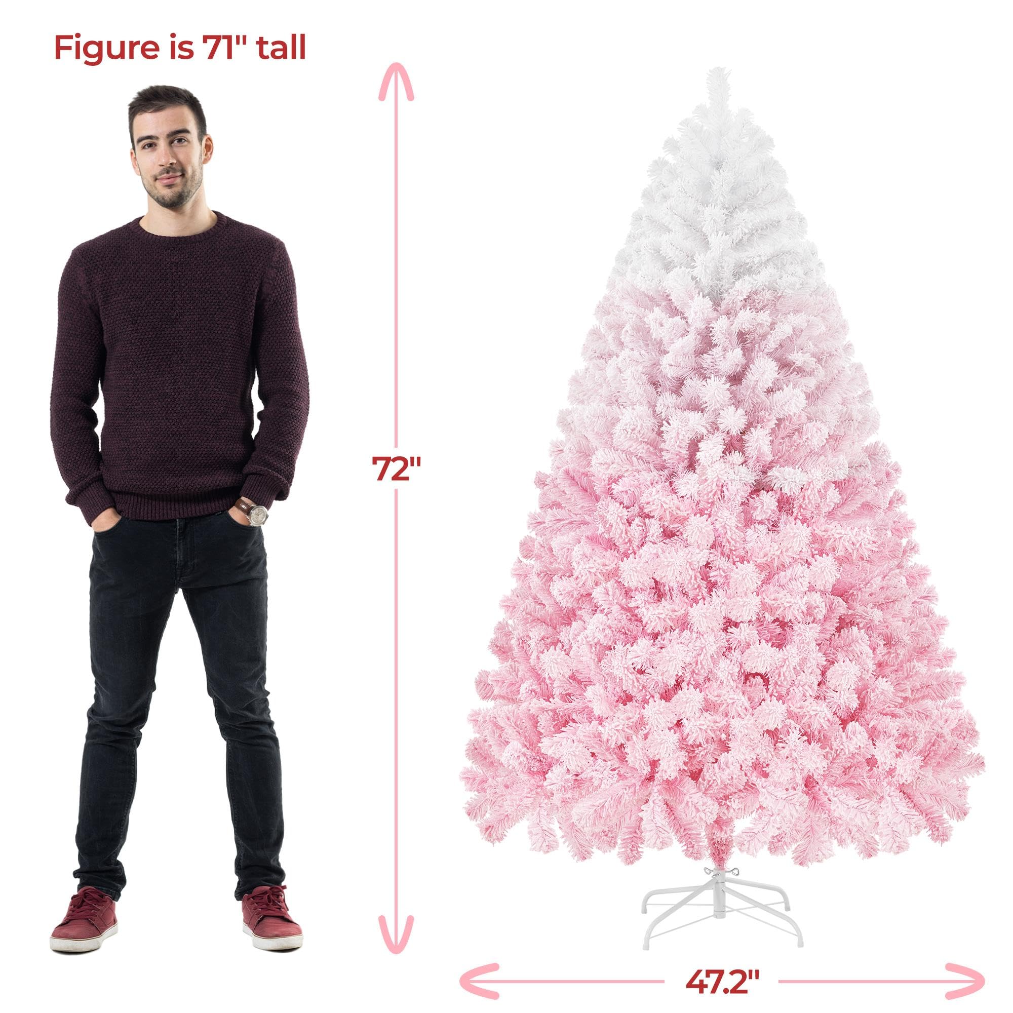 Foto 4 pulgar | Árbol De Navidad Yaheetech De 6 Pies Con Nieve, Degradado - Venta Internacional.