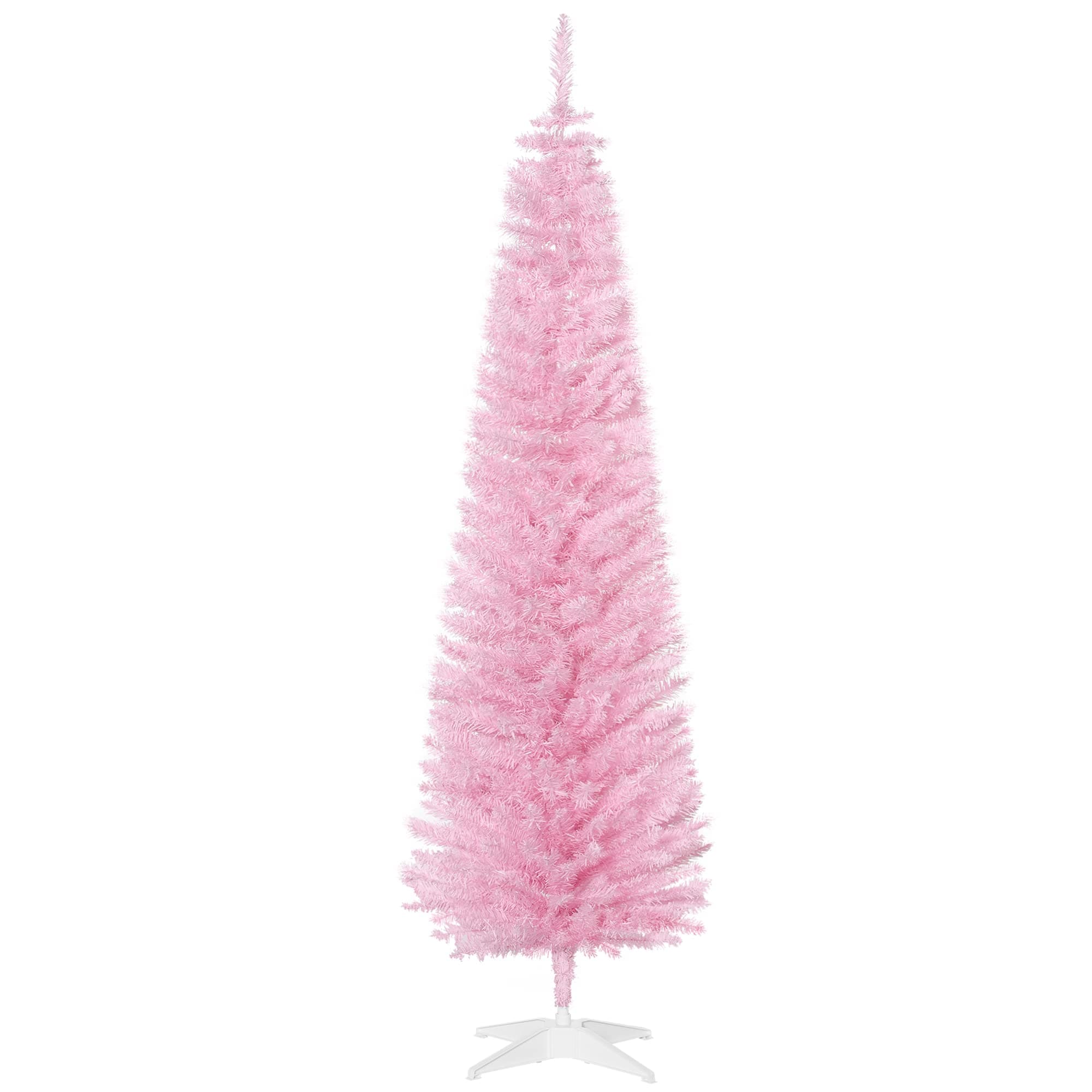 Lápiz Artificial Christmas Tree Homcom De 180 Cm (6 Pies), Color Rosa Con 390 Puntas - Venta Internacional. $1,479