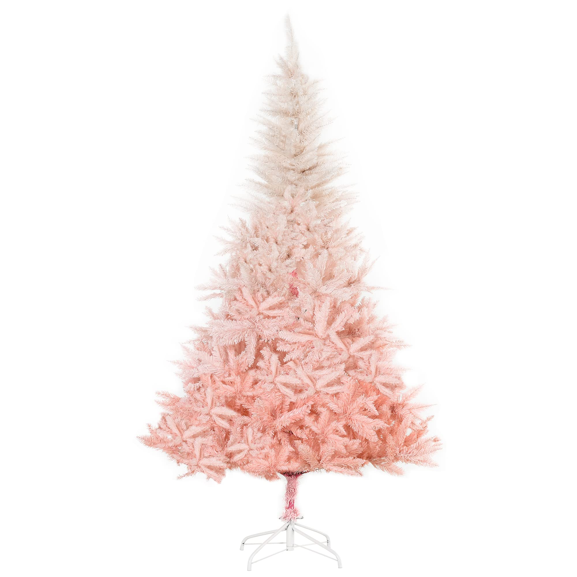 Árbol De Navidad Homcom De Abeto Sin Iluminación De 6 Pies Con 800 Puntas, Color Rosa - Venta Internacional. $2,730