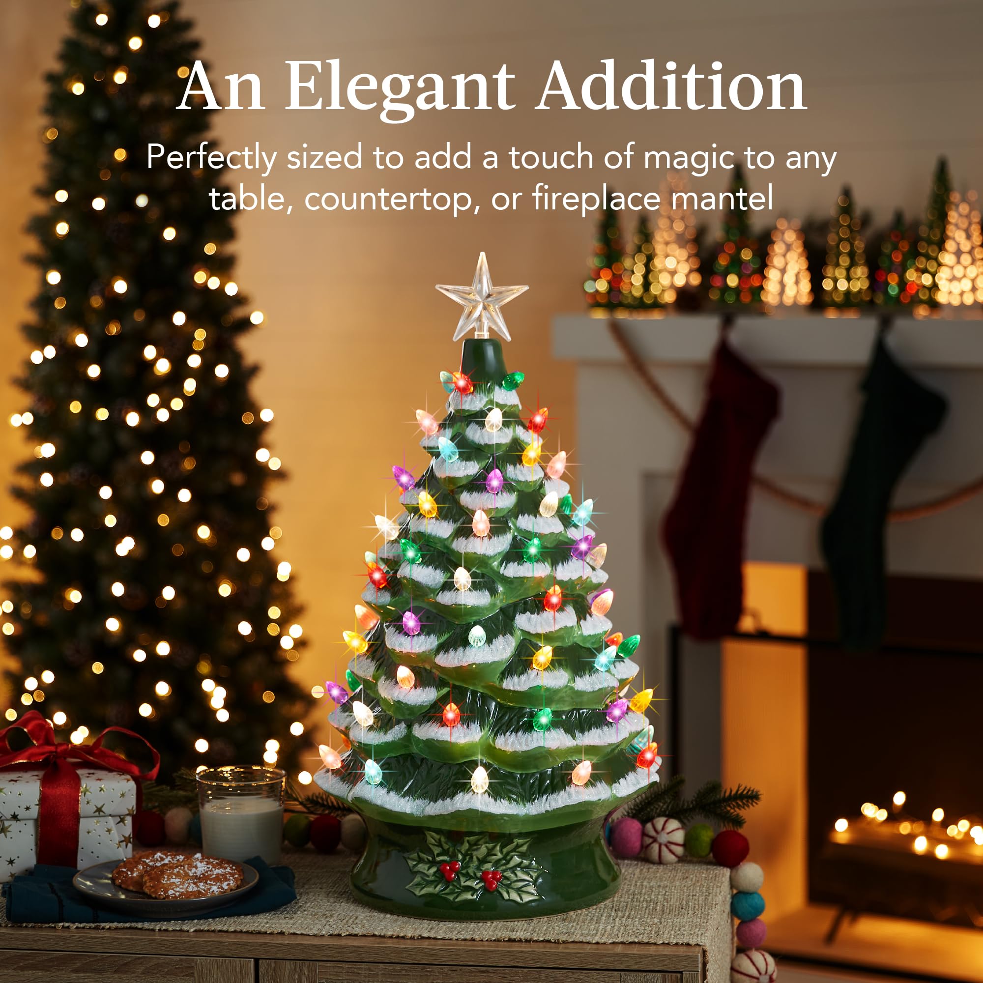 Foto 6 pulgar | Árbol De Navidad De Cerámica Best Choice Products De 24 Pulgadas Con 74 Bombillas - Venta Internacional.