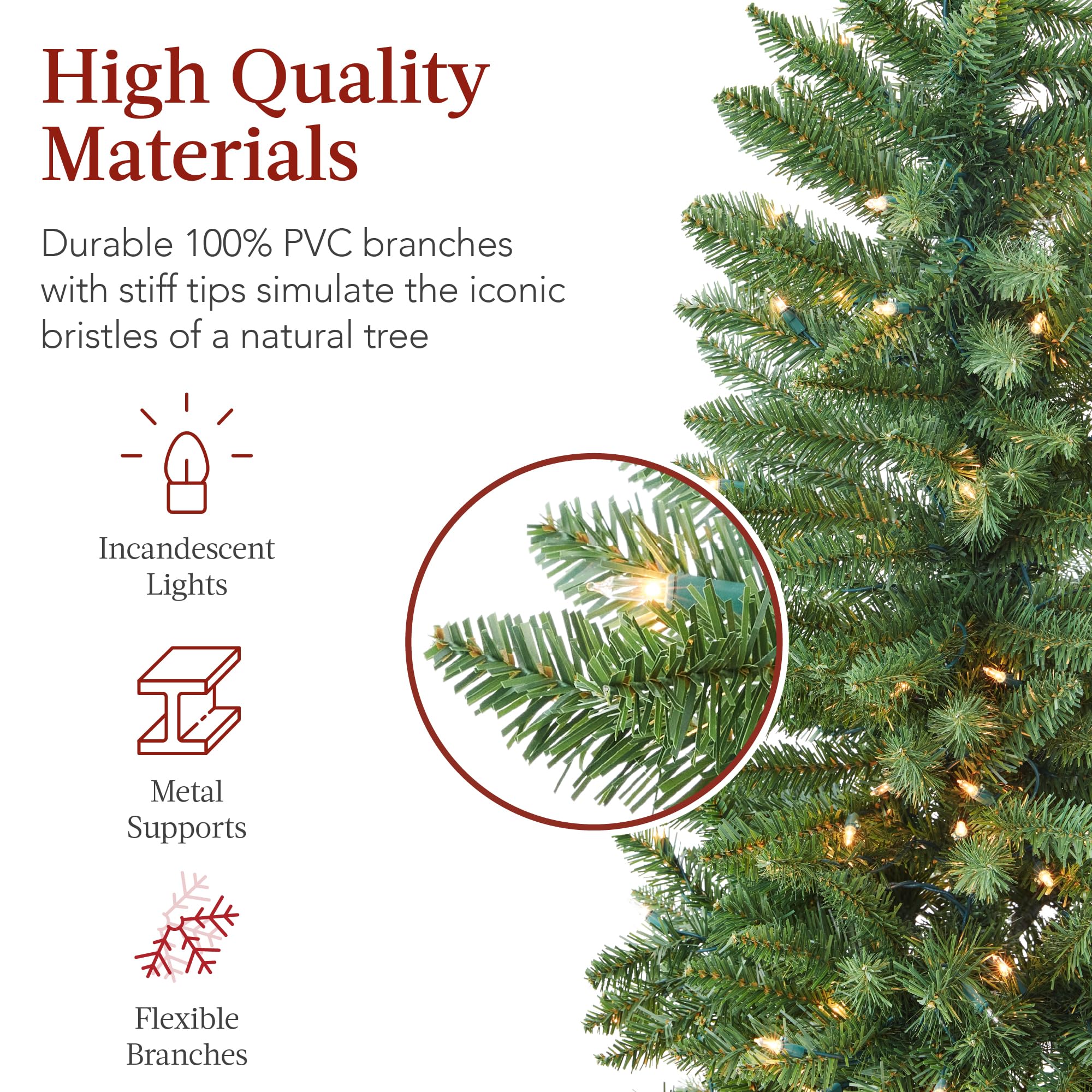 Foto 4 pulgar | Lápiz Preiluminado Christmas Tree Best Choice Products De 12 Pies - Venta Internacional.