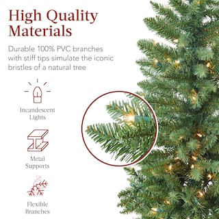 Foto 3 | Lápiz Preiluminado Christmas Tree Best Choice Products De 12 Pies - Venta Internacional.