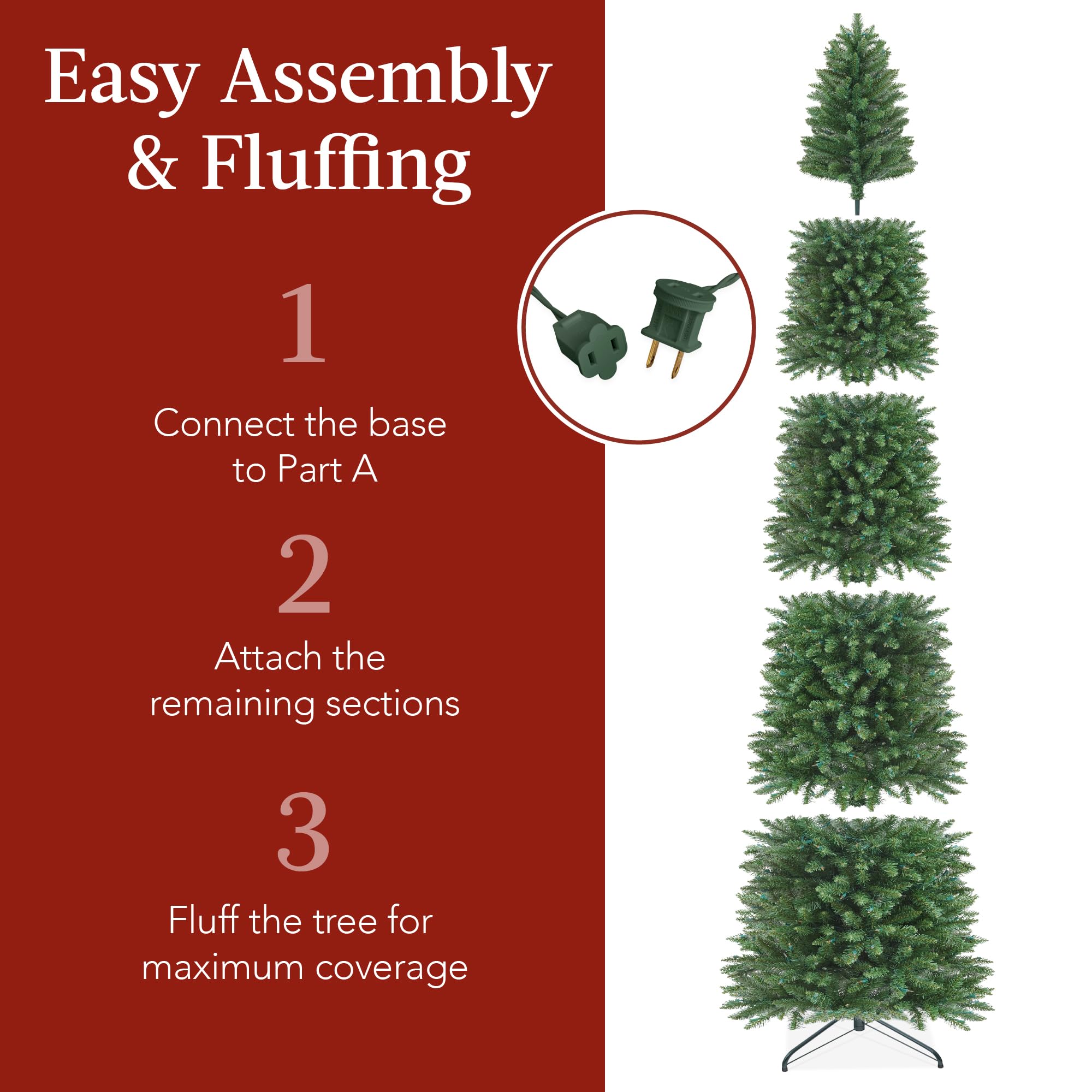 Foto 5 pulgar | Lápiz Preiluminado Christmas Tree Best Choice Products De 12 Pies - Venta Internacional.