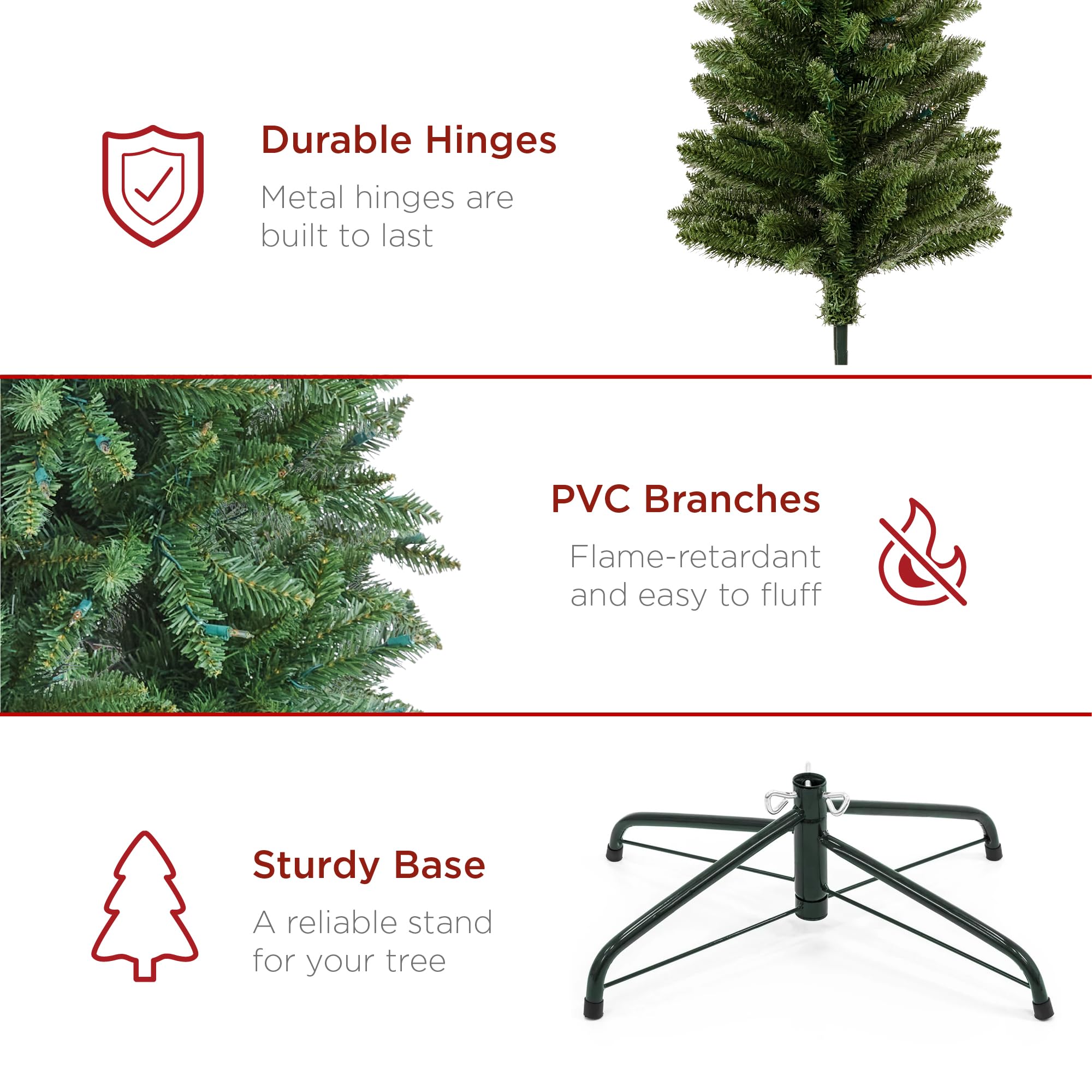Foto 7 pulgar | Lápiz Preiluminado Christmas Tree Best Choice Products De 12 Pies - Venta Internacional.