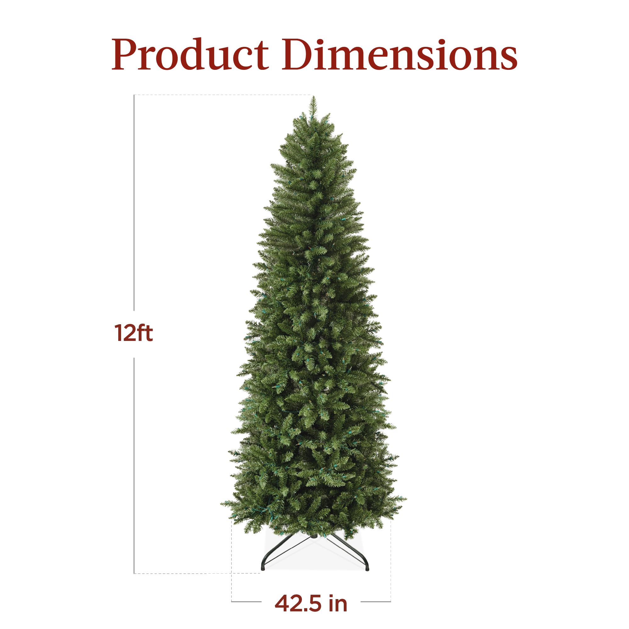 Foto 8 pulgar | Lápiz Preiluminado Christmas Tree Best Choice Products De 12 Pies - Venta Internacional.