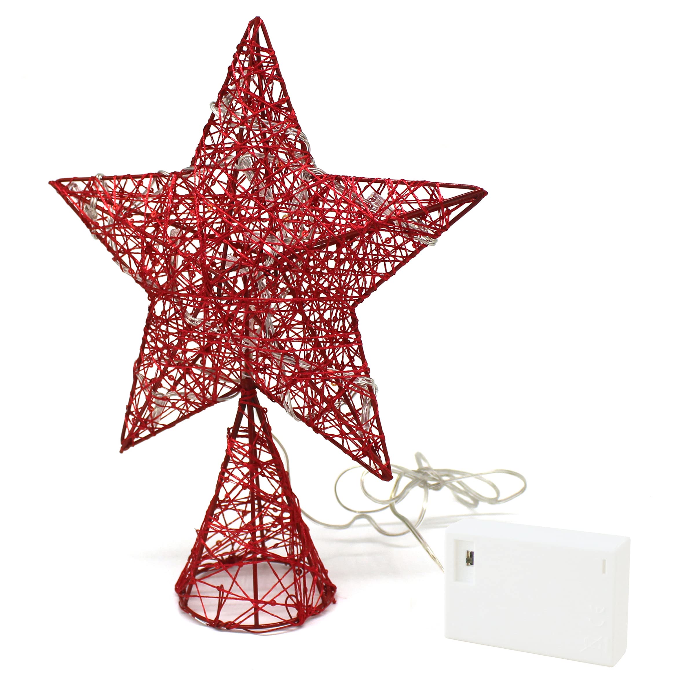 Decoración Para Árbol De Navidad Cvhomedeco Red Star Con Luces Led - Venta Internacional. $687
