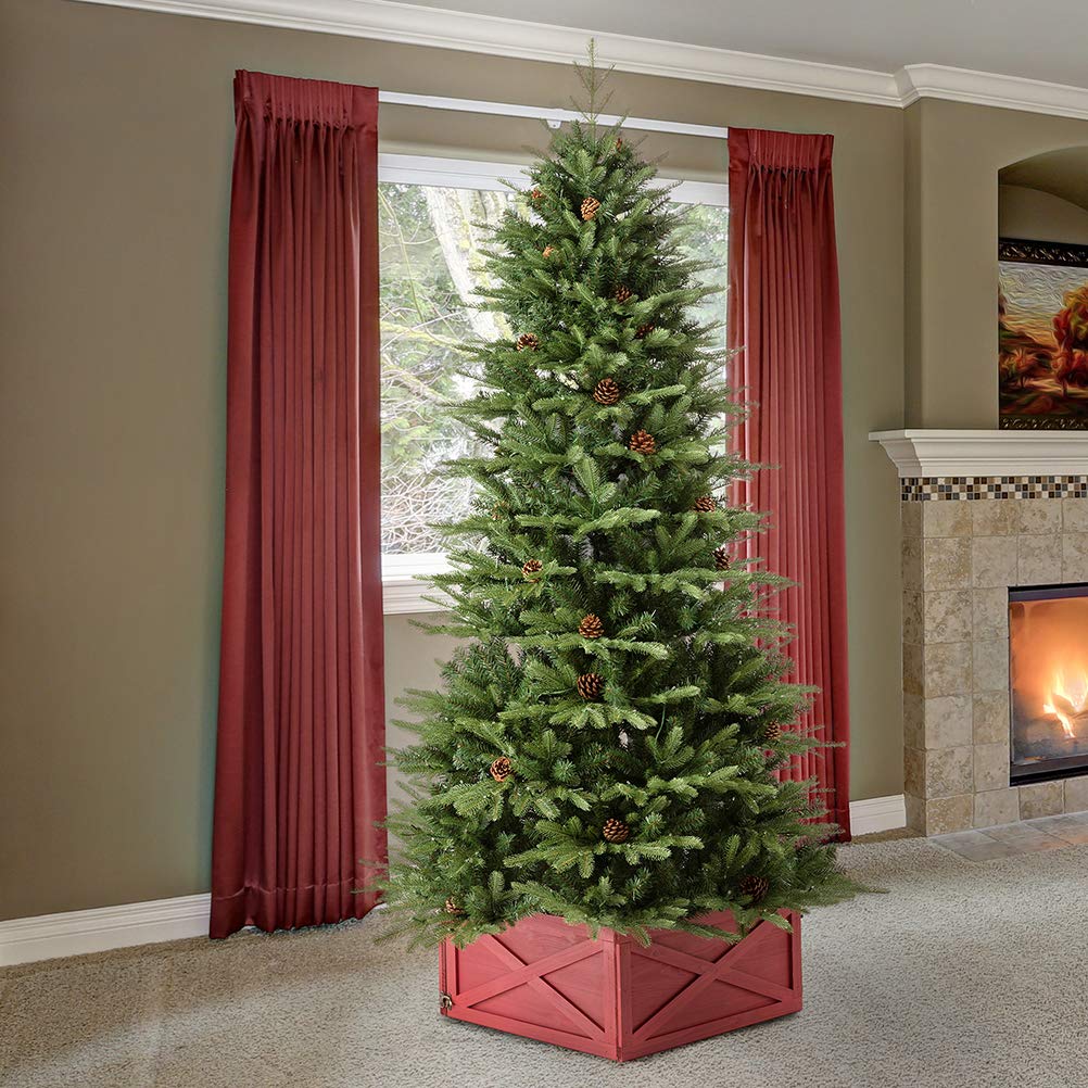 Foto 6 | Árbol De Navidad Glitzhome, Abeto Verde Preiluminado, 6 Pies Con 350 Led - Venta Internacional.