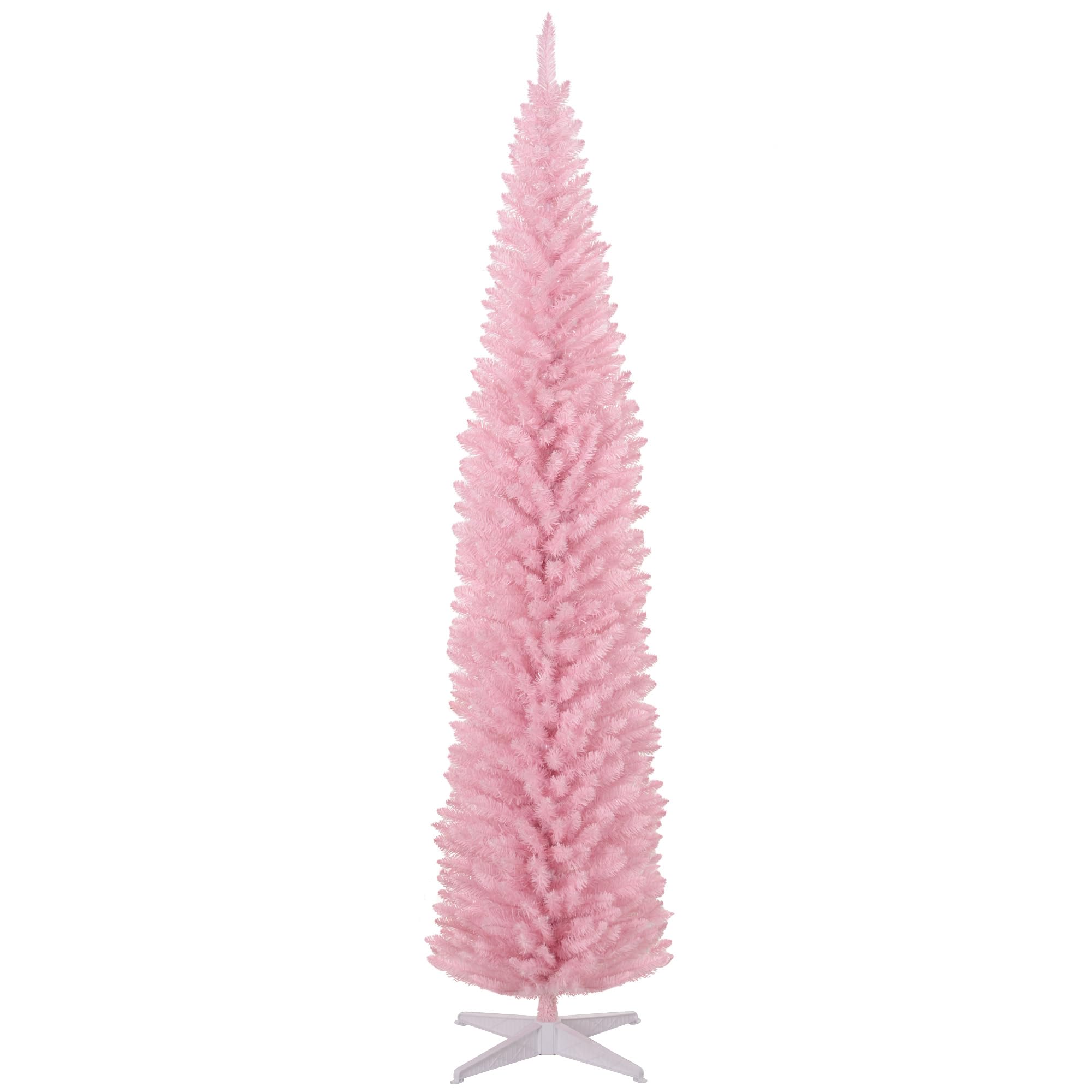 Foto 1 | Lápiz Artificial Christmas Tree Homcom De 240 Cm (8 Pies), Color Rosa Con 618 Puntas - Venta Internacional.