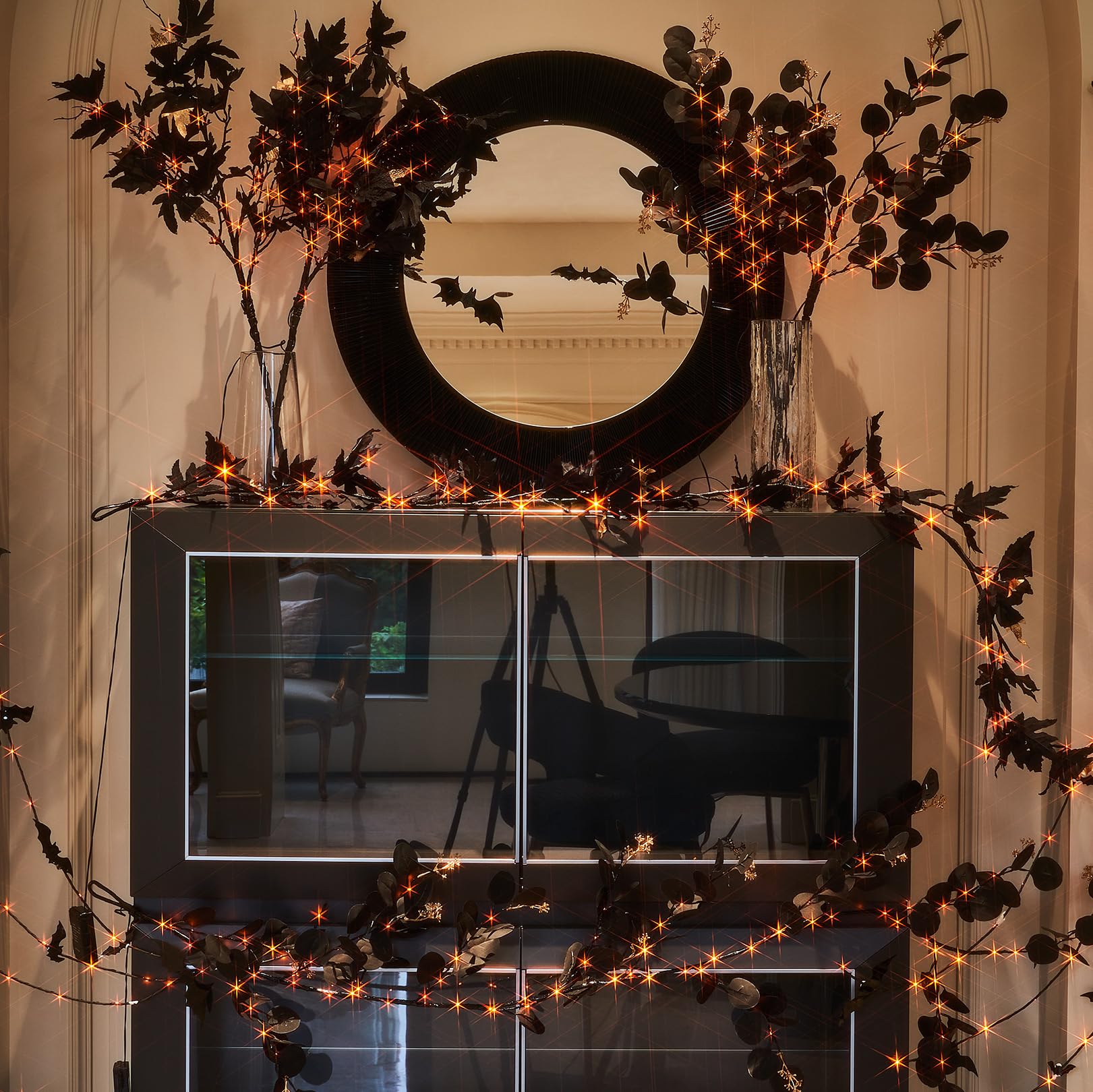 Foto 7 | Ramas De Árbol De Halloween Con Luces Hairui Black Eucalyptus 80l - Venta Internacional.