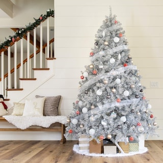 Foto 2 | Árbol De Navidad Best Choice Products, Oropel Plateado, 7.5 Pies - Venta Internacional.