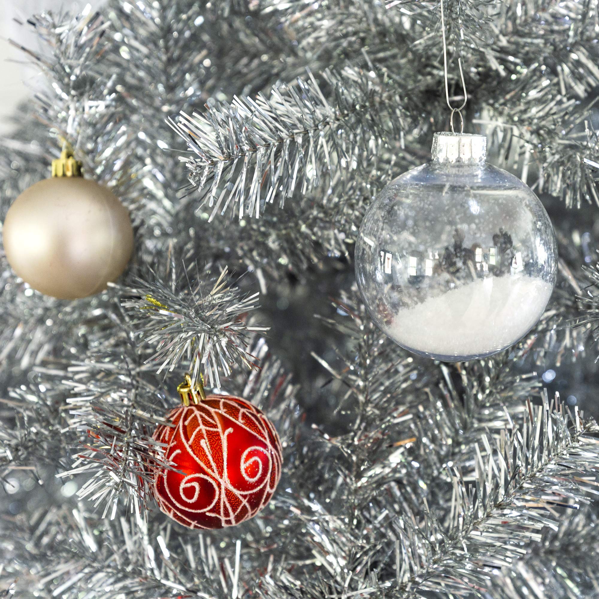 Foto 4 pulgar | Árbol De Navidad Best Choice Products, Oropel Plateado, 7.5 Pies - Venta Internacional.