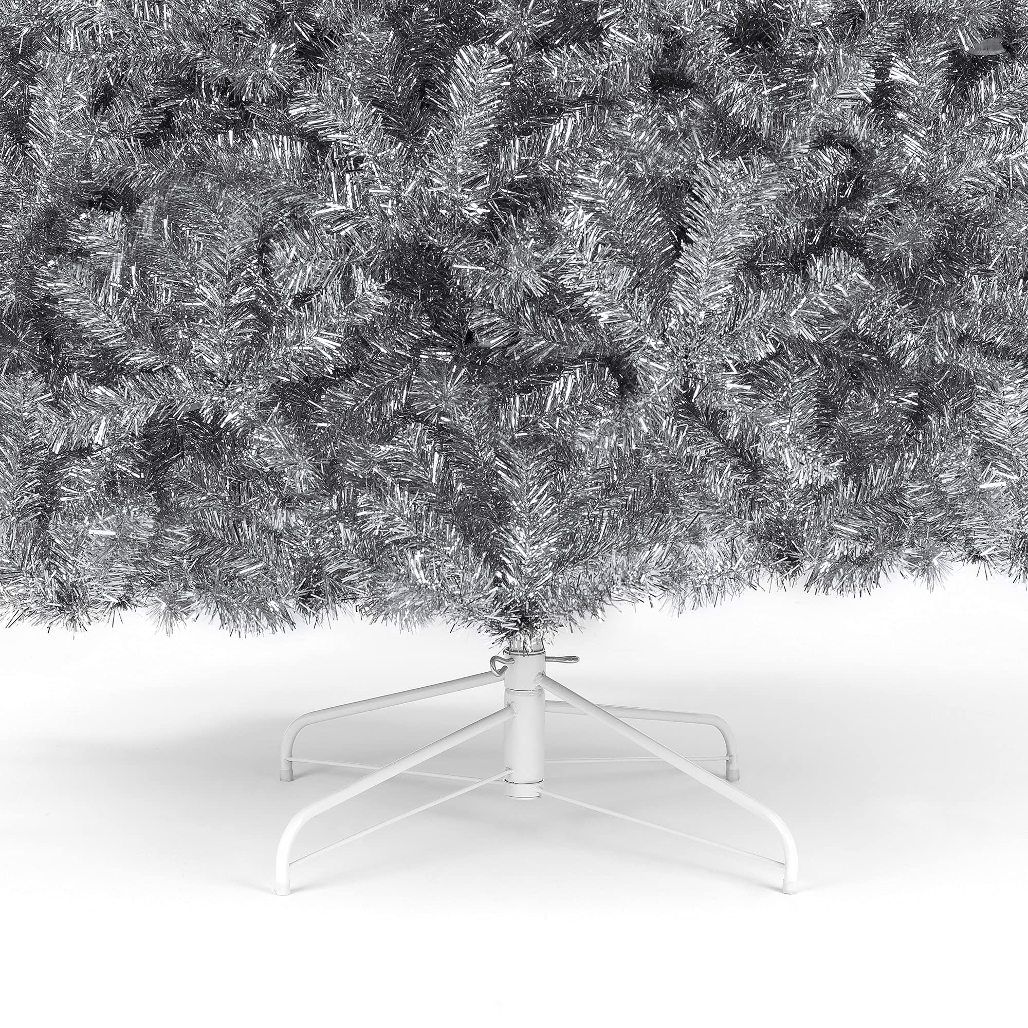 Foto 6 pulgar | Árbol De Navidad Best Choice Products, Oropel Plateado, 7.5 Pies - Venta Internacional.