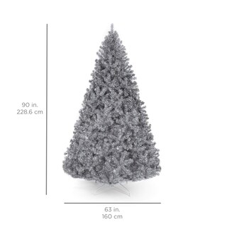 Foto 7 | Árbol De Navidad Best Choice Products, Oropel Plateado, 7.5 Pies - Venta Internacional.