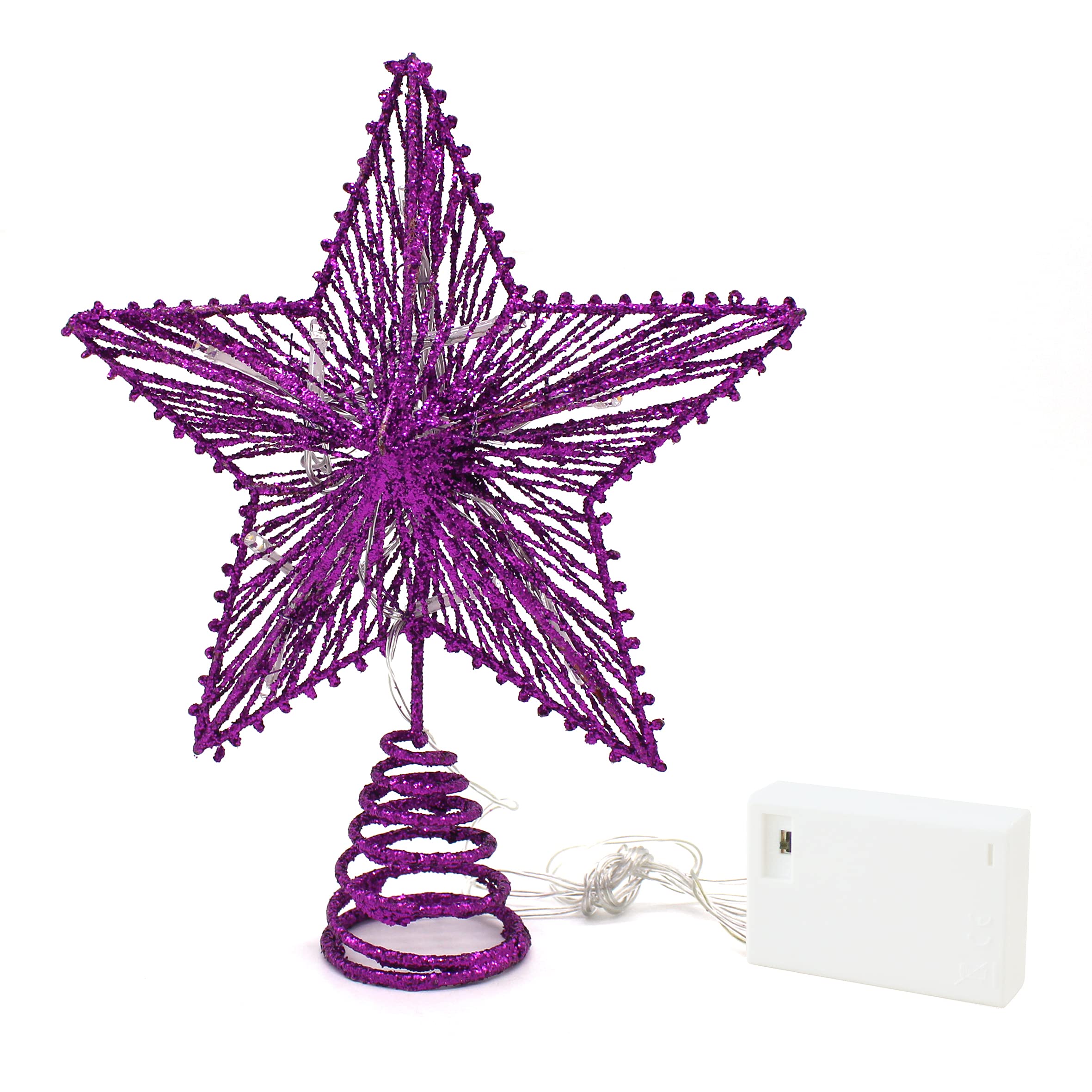 Foto 2 pulgar | Árbol De Navidad Top Star Cvhomedeco Violet Glittered 3d - Venta Internacional.