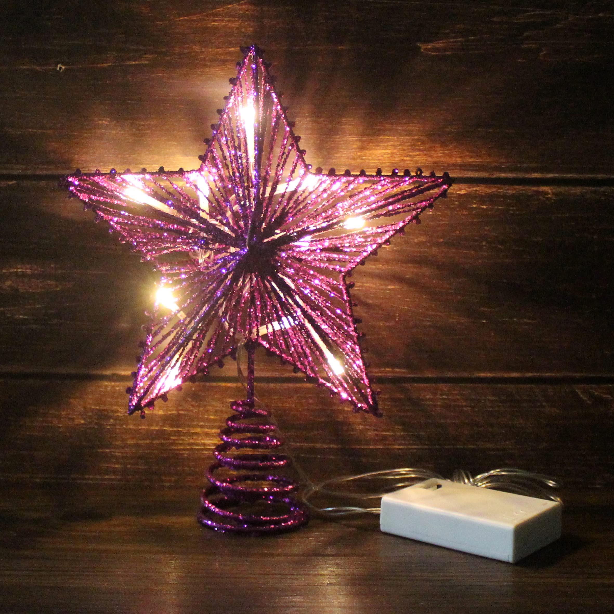 Foto 3 pulgar | Árbol De Navidad Top Star Cvhomedeco Violet Glittered 3d - Venta Internacional.