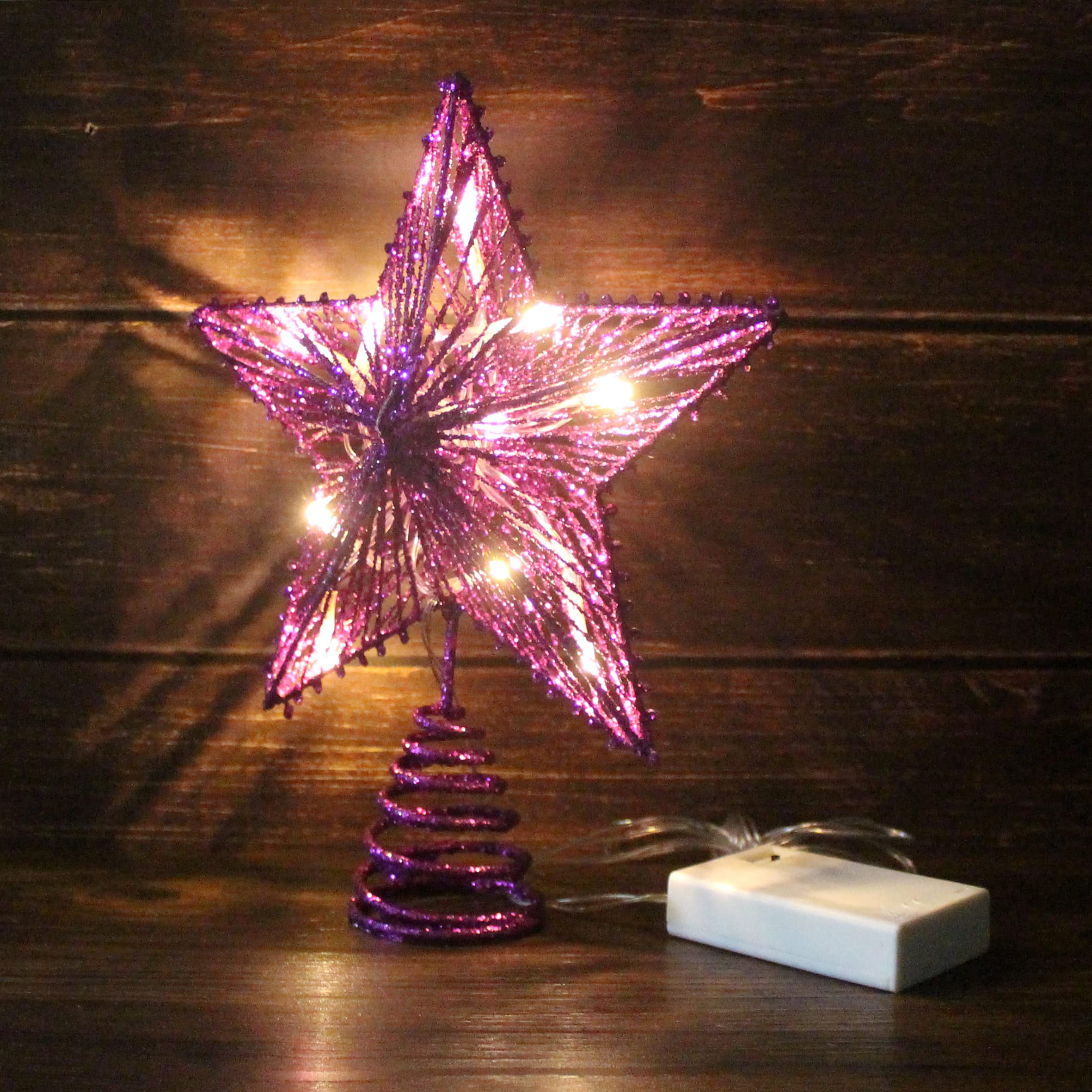 Foto 4 pulgar | Árbol De Navidad Top Star Cvhomedeco Violet Glittered 3d - Venta Internacional.