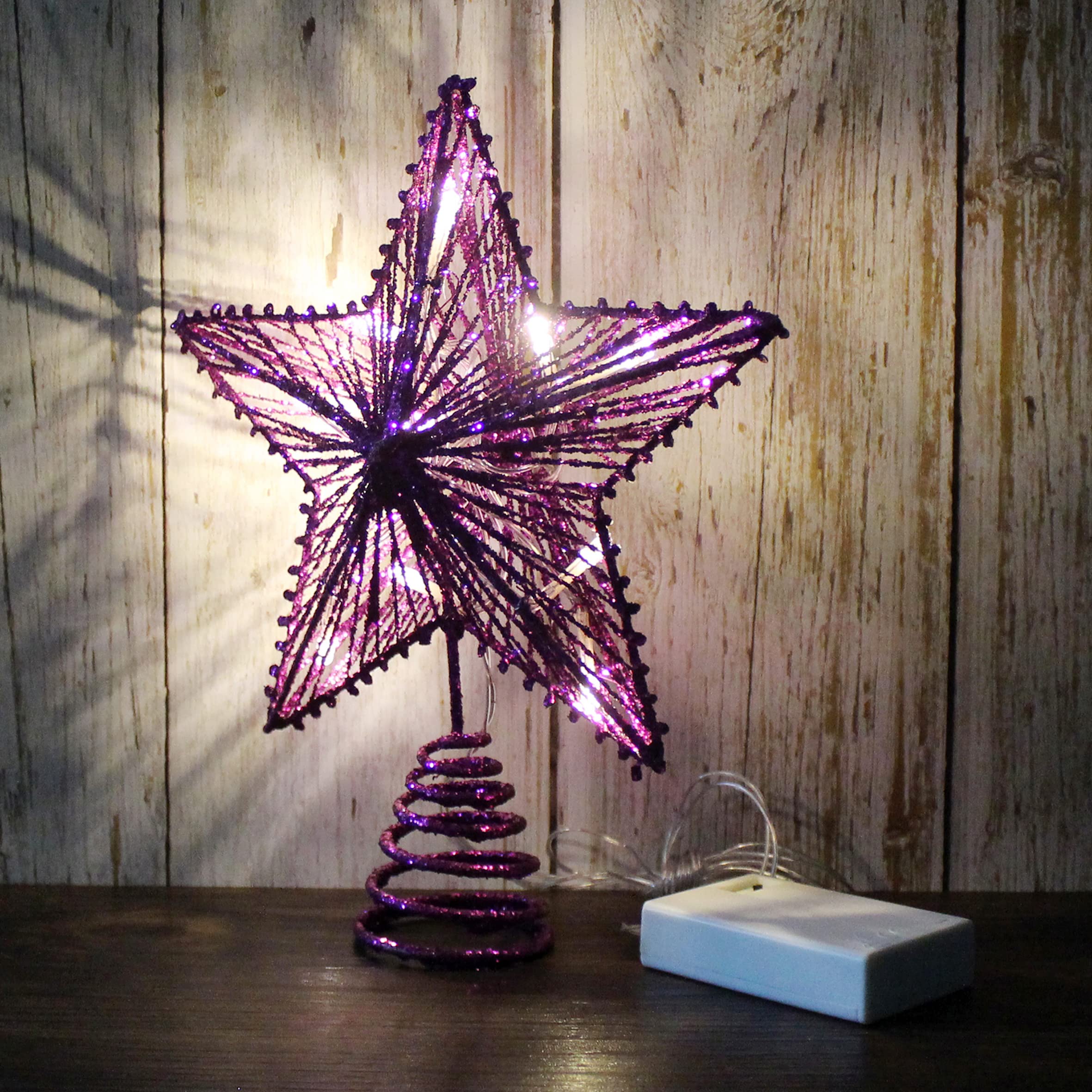 Foto 6 pulgar | Árbol De Navidad Top Star Cvhomedeco Violet Glittered 3d - Venta Internacional.