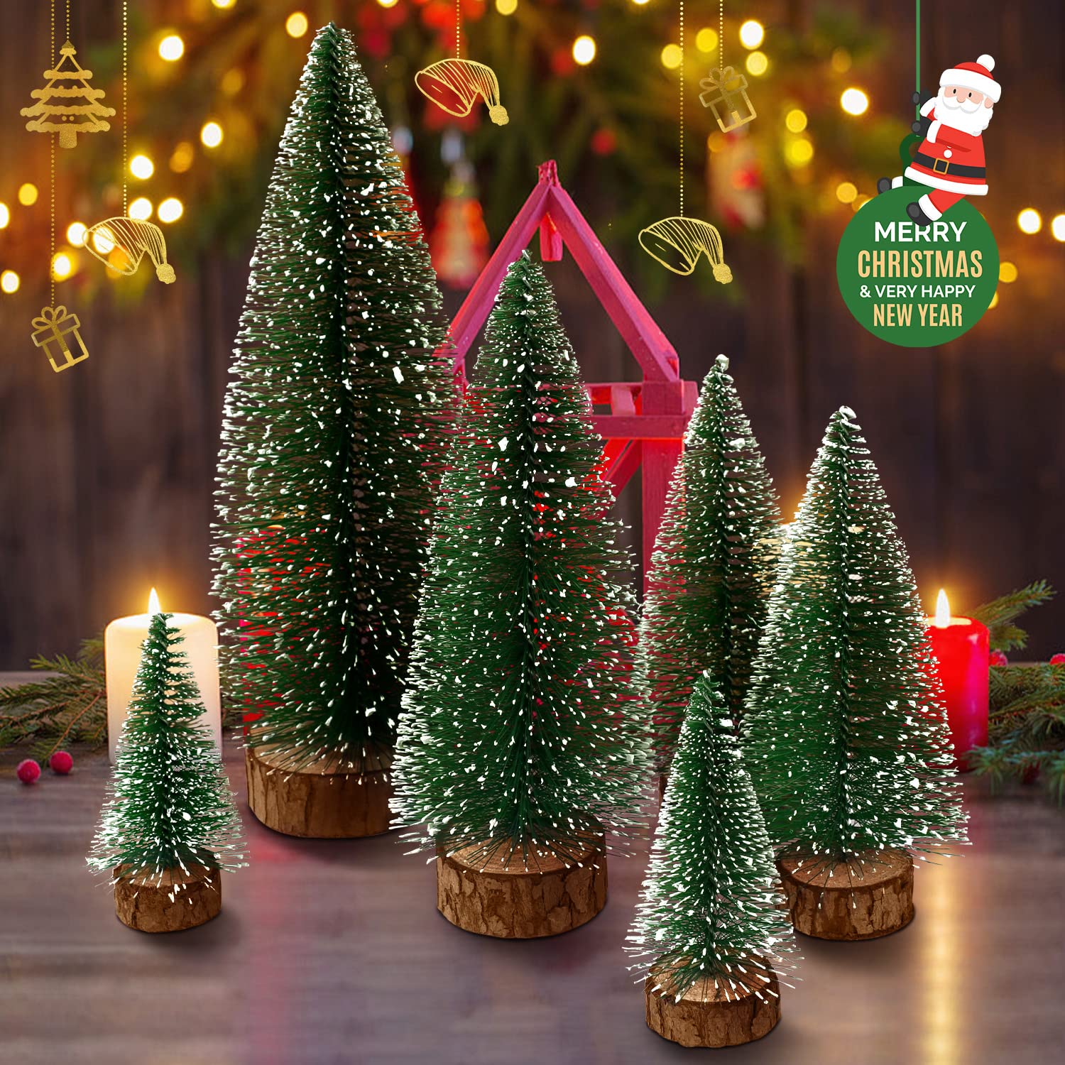 Foto 4 | Mini Árboles De Navidad Para Decoración Navideña, 6 Unidades, Color Verde Kpx - Venta Internacional.