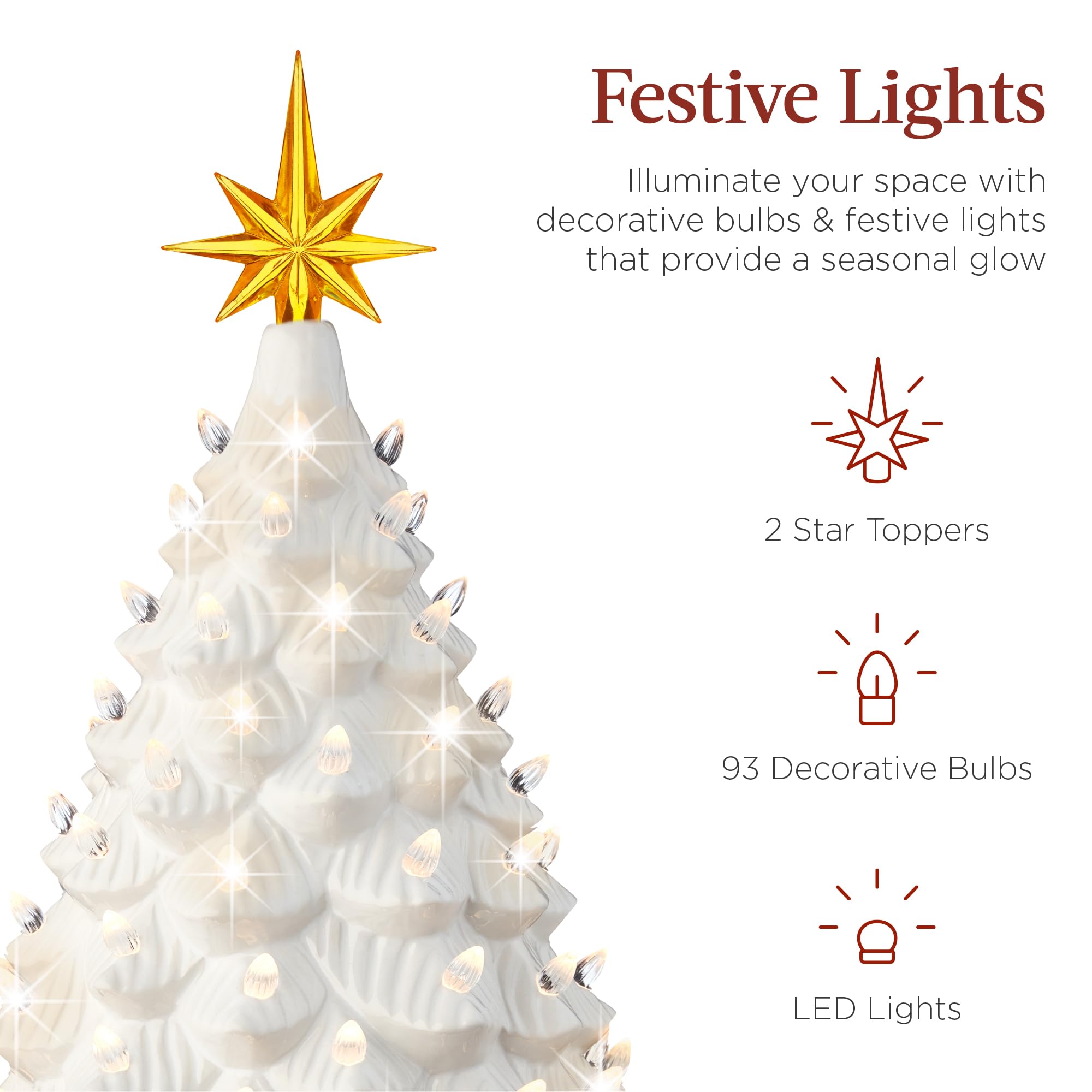 Foto 4 pulgar | Árbol De Navidad Best Choice Products De Cerámica De 18 Cm Con Led - Venta Internacional.