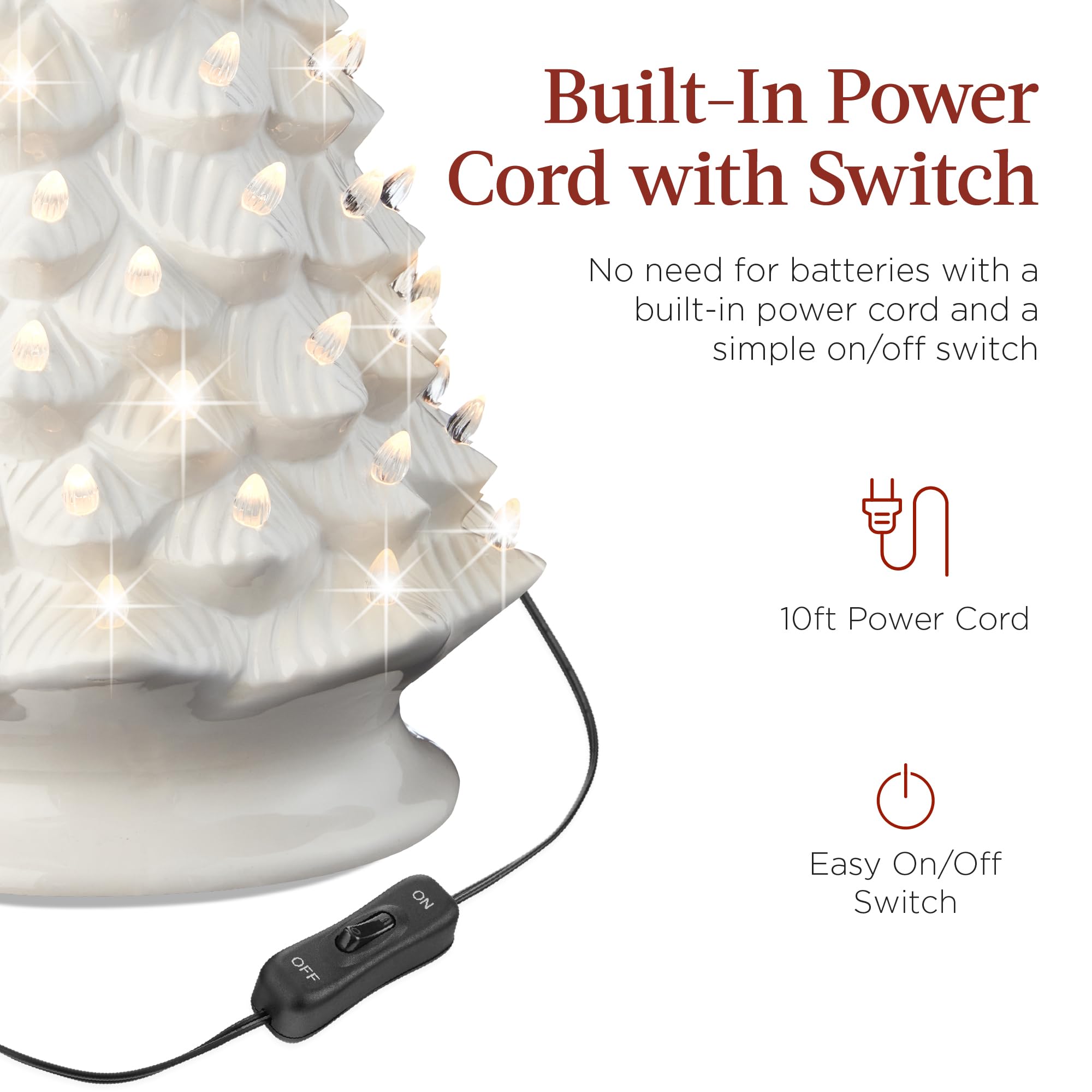 Foto 4 | Árbol De Navidad Best Choice Products De Cerámica De 18 Cm Con Led - Venta Internacional.