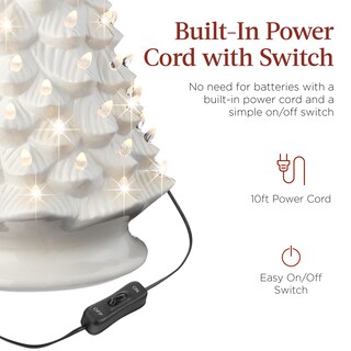 Foto 4 | Árbol De Navidad Best Choice Products De Cerámica De 18 Cm Con Led - Venta Internacional.
