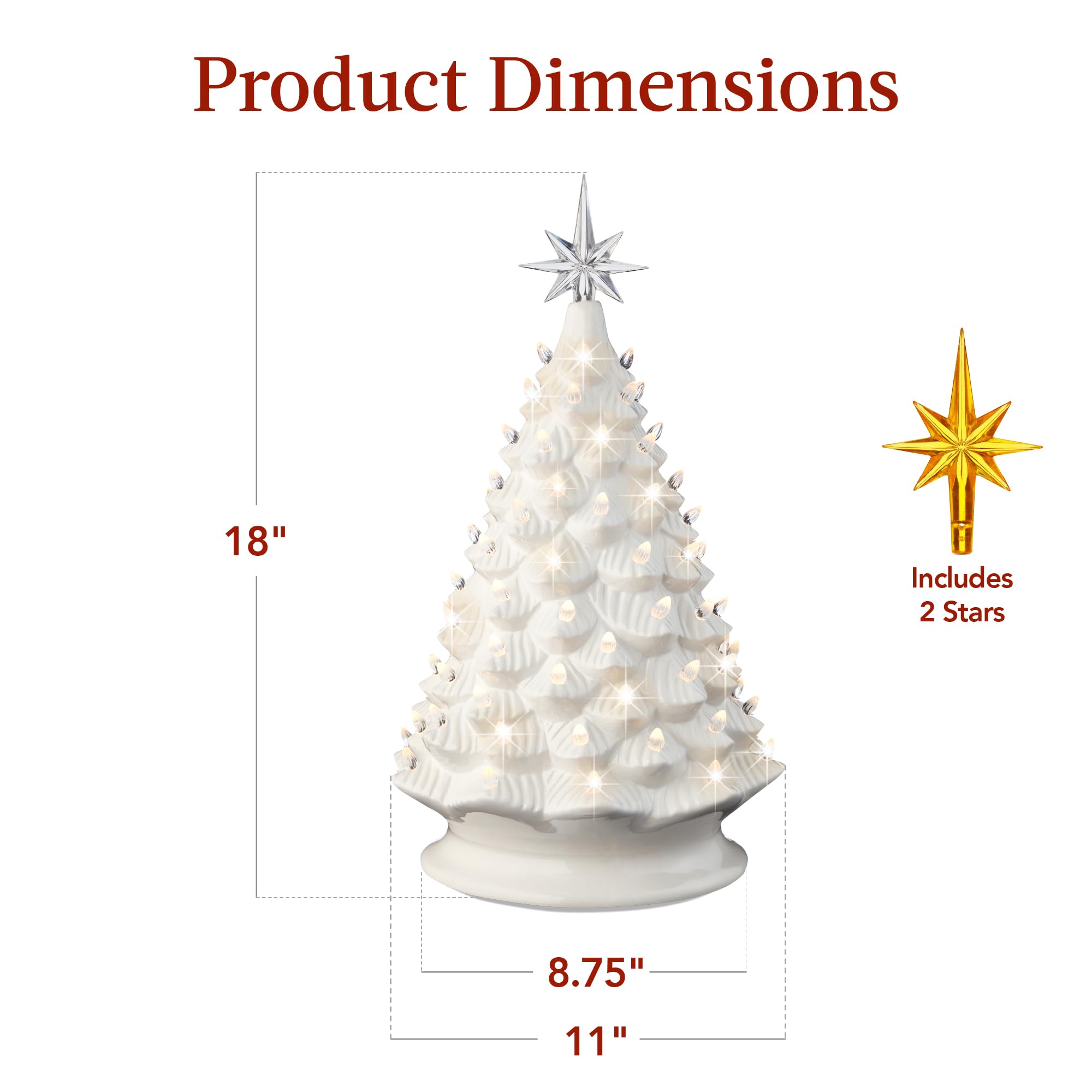 Foto 8 pulgar | Árbol De Navidad Best Choice Products De Cerámica De 18 Cm Con Led - Venta Internacional.