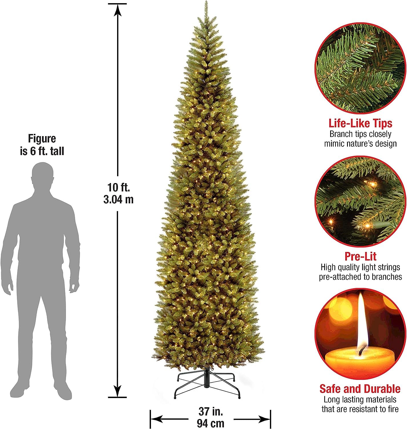 Foto 4 pulgar | Árbol De Navidad, Abeto Kingswood De National Tree Company, 10 Pies - Venta Internacional.