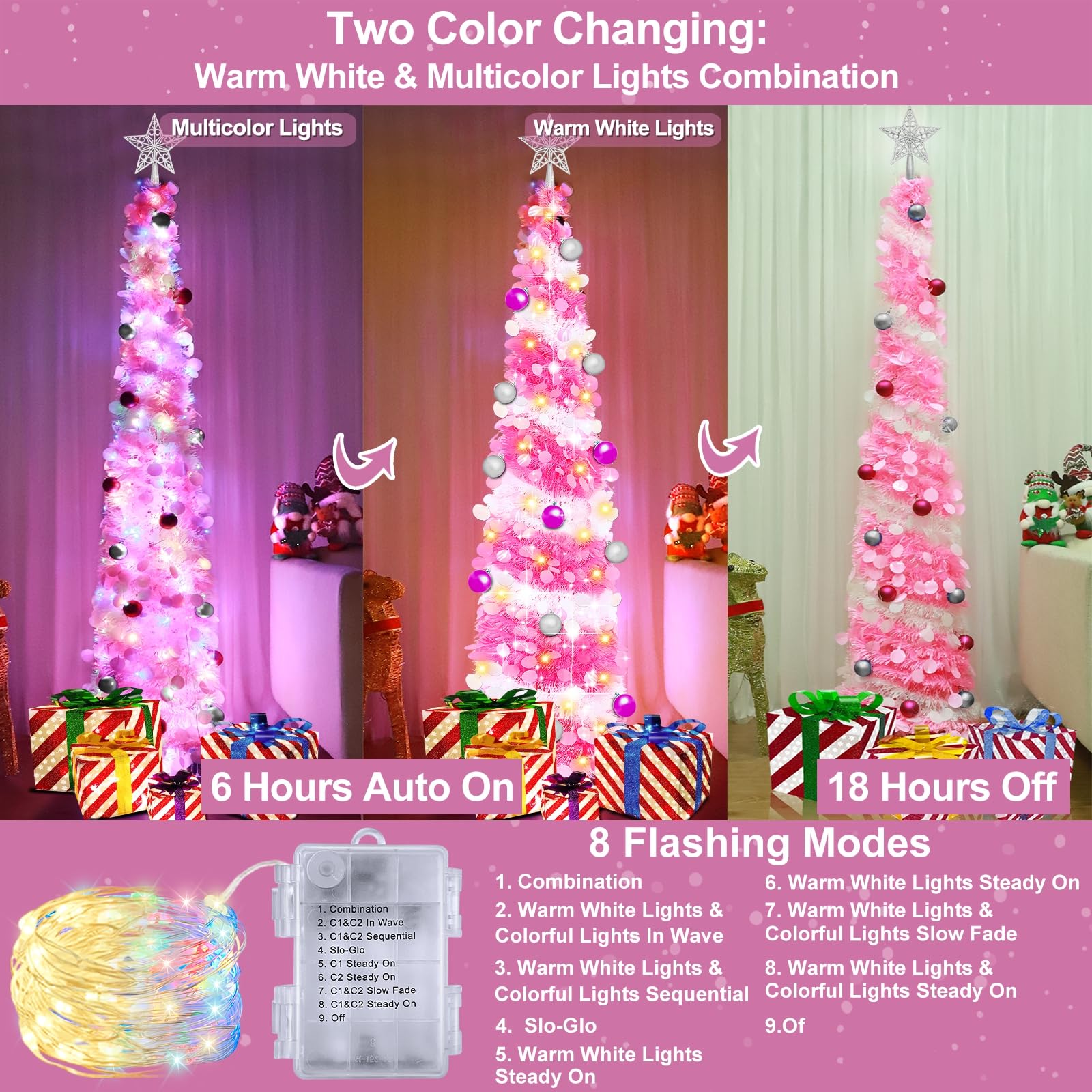 Foto 4 pulgar | [árbol De Navidad] Turnmeon, Delgado, Iluminado, De 6 Pies, Con 100 Luces Led - Venta Internacional.