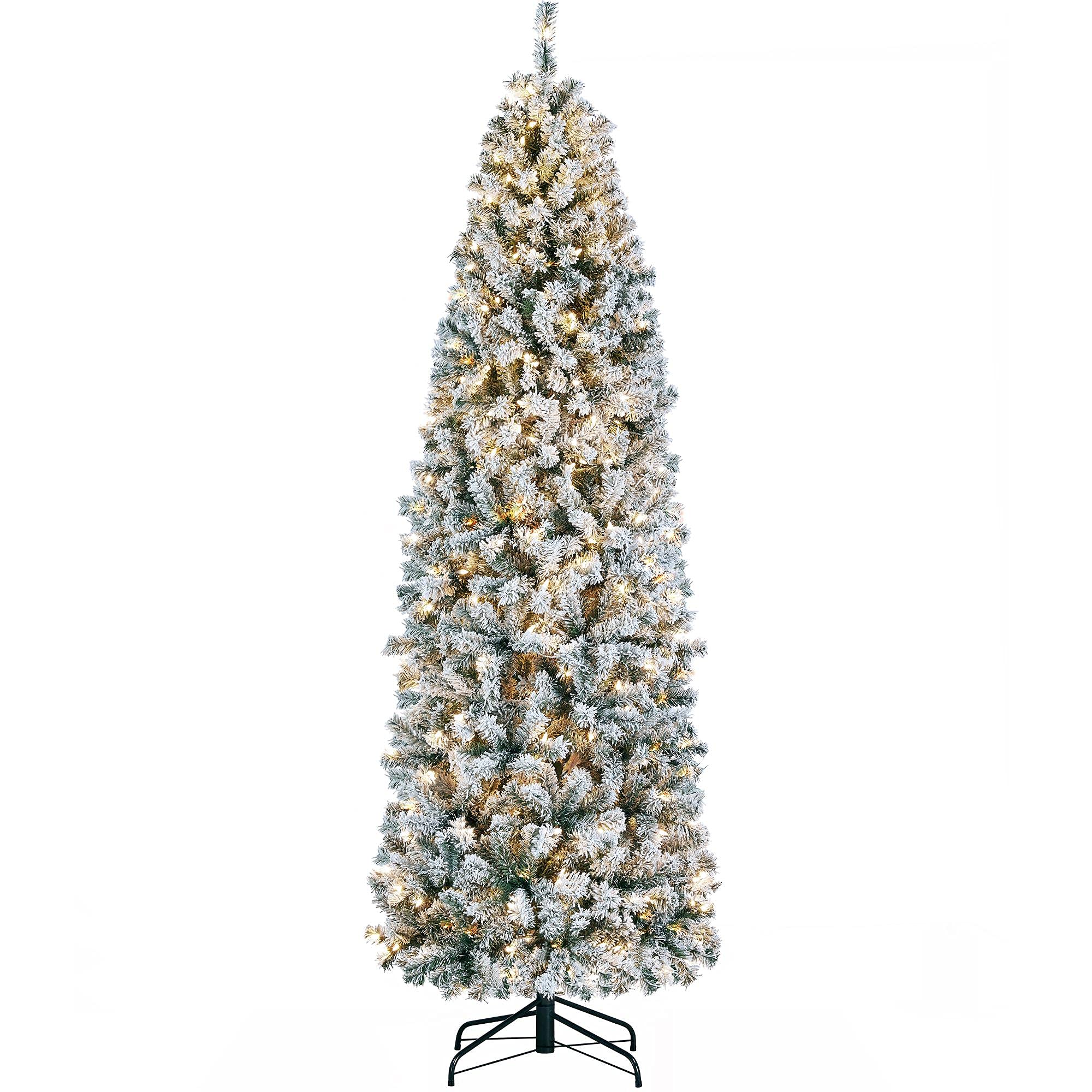 Lápiz Navideño Yaheetech Preiluminado Con Forma De Nieve De 7.5 Pies - Venta Internacional. $4,847