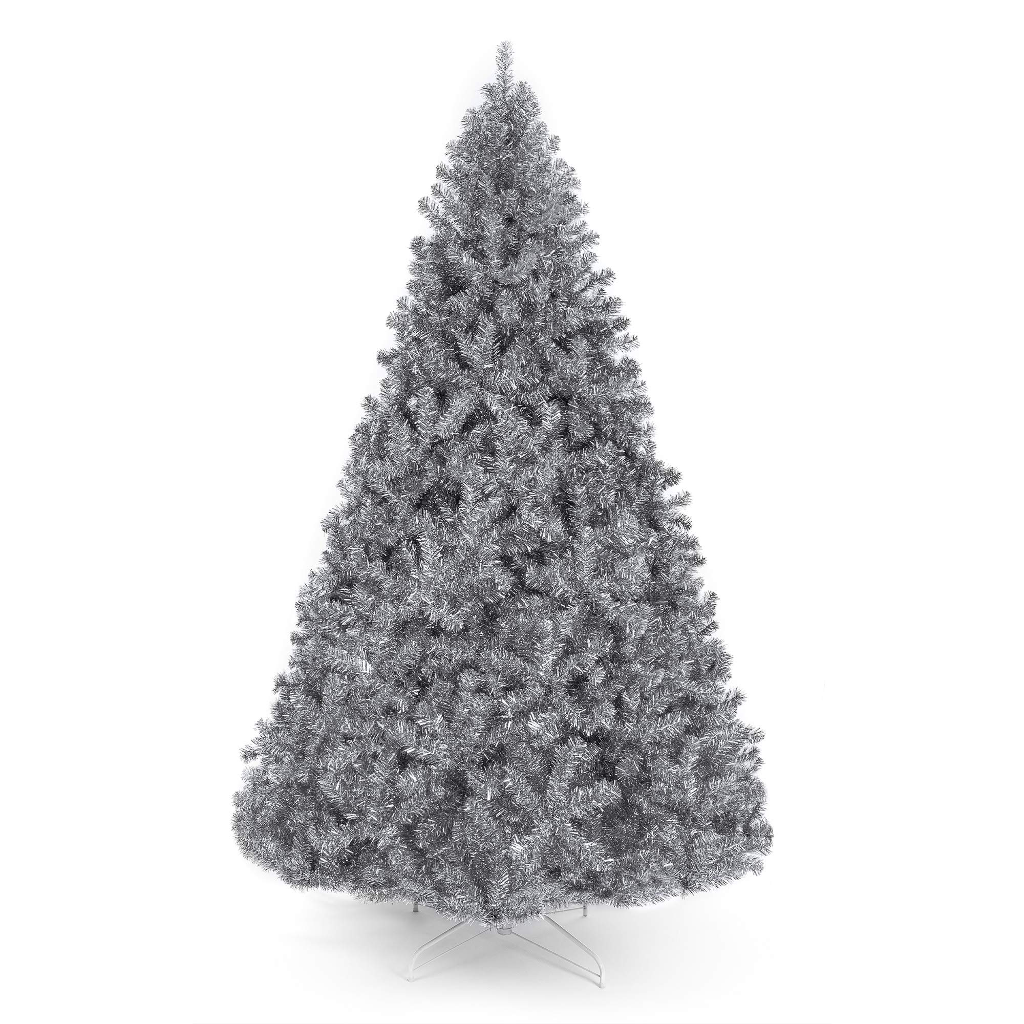 Foto 2 pulgar | Árbol De Navidad Best Choice Products, Oropel Artificial Plateado De 6 Pies - Venta Internacional.