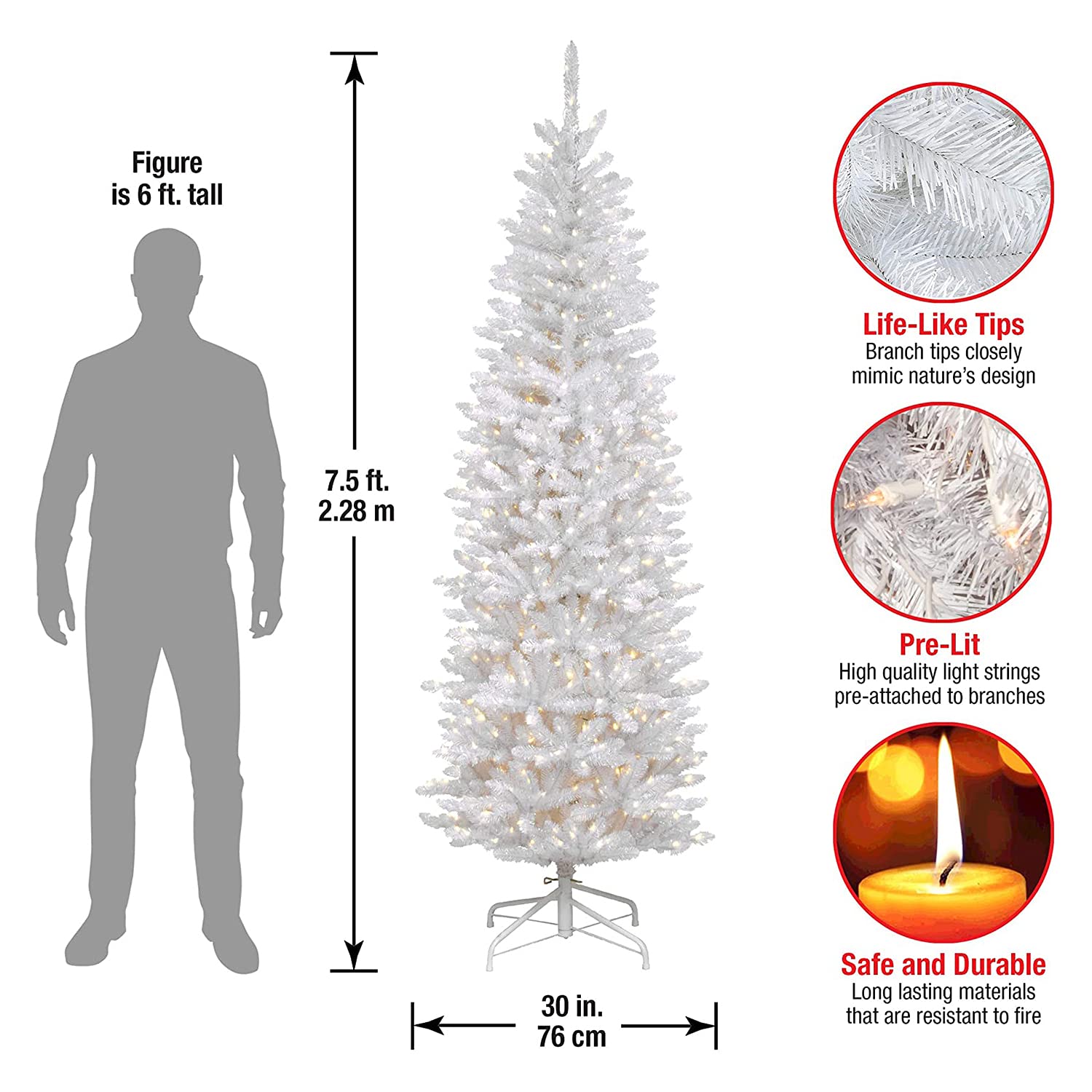 Foto 3 pulgar | Árbol De Navidad, Abeto Kingswood De National Tree Company, 7.5 Pies - Venta Internacional.