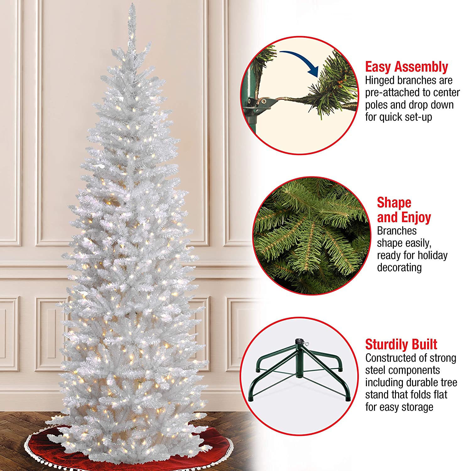 Foto 4 pulgar | Árbol De Navidad, Abeto Kingswood De National Tree Company, 7.5 Pies - Venta Internacional.