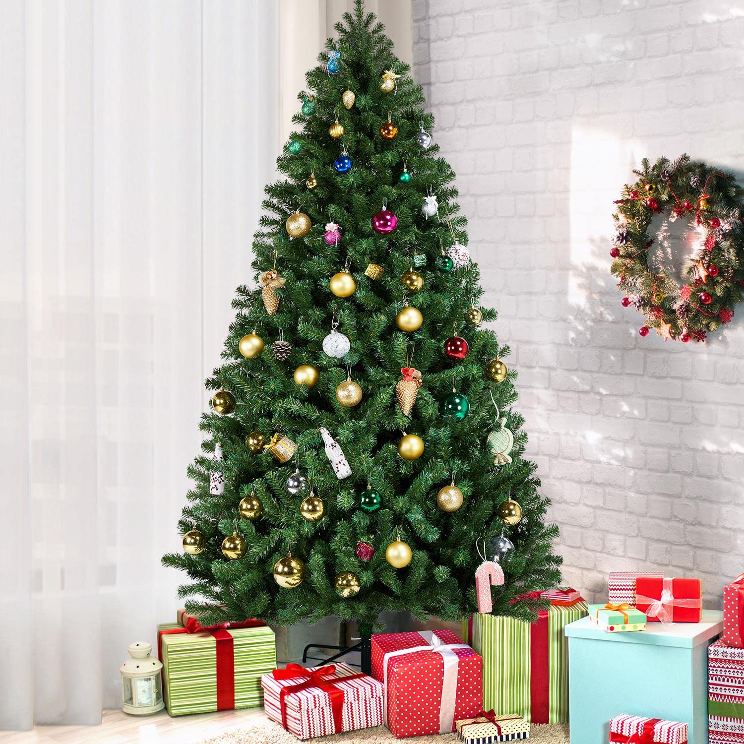 Foto 3 | Árbol De Navidad Yaheetech De 2,3 M Con 550 Luces Blancas Cálidas De Pvc - Venta Internacional.