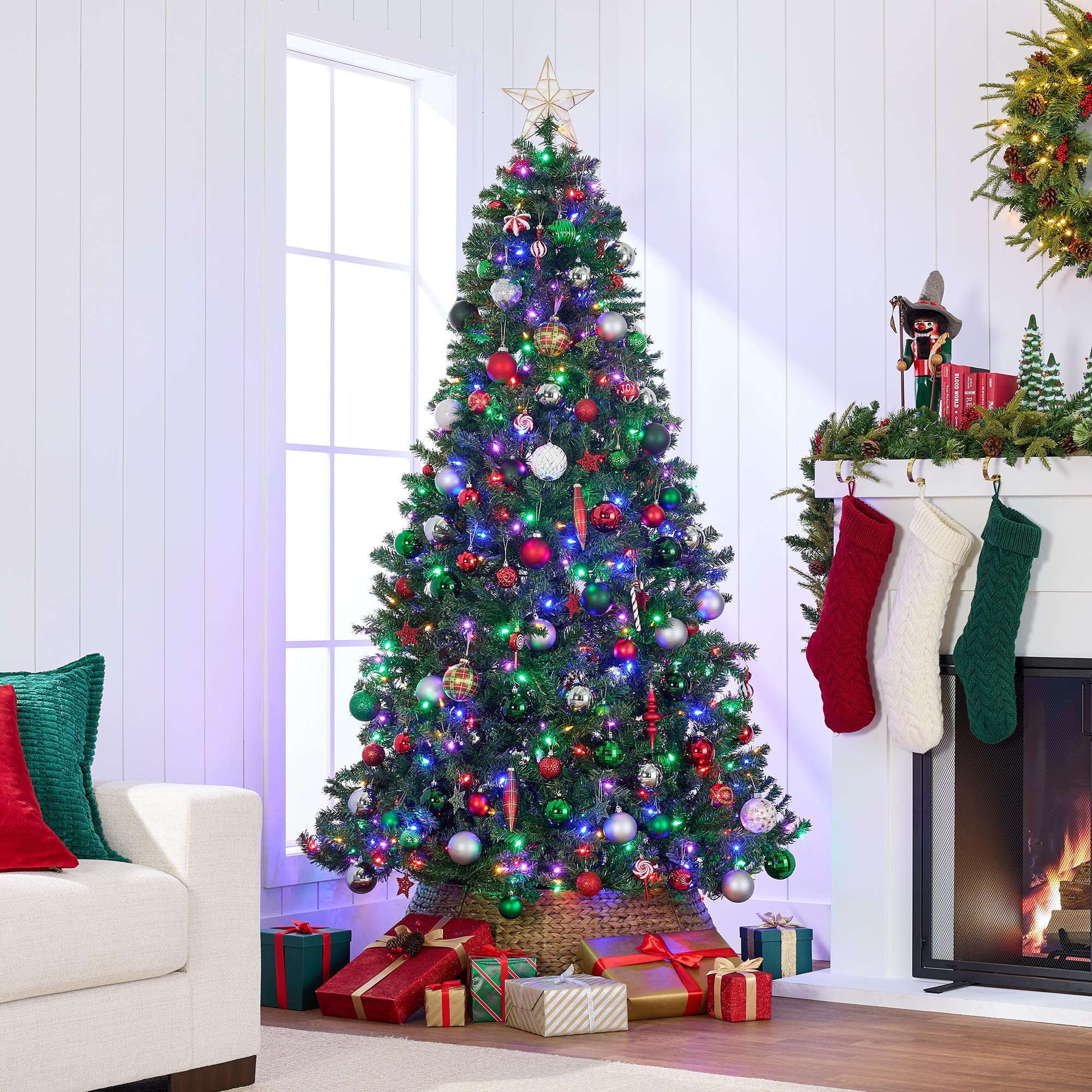 Foto 3 pulgar | Árbol De Navidad Best Choice Products Preiluminado De 1,4 M Con Luces Led - Venta Internacional.