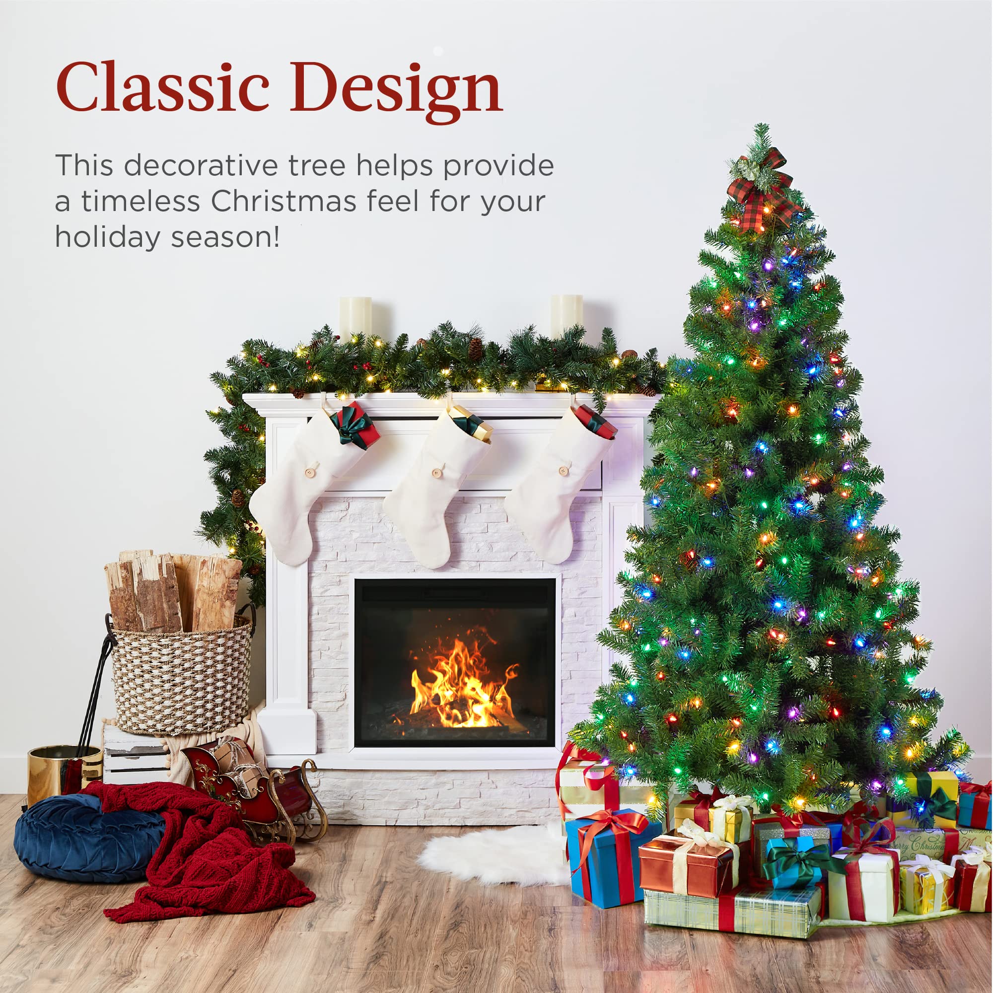 Foto 7 pulgar | Árbol De Navidad Best Choice Products Preiluminado De 1,4 M Con Luces Led - Venta Internacional.