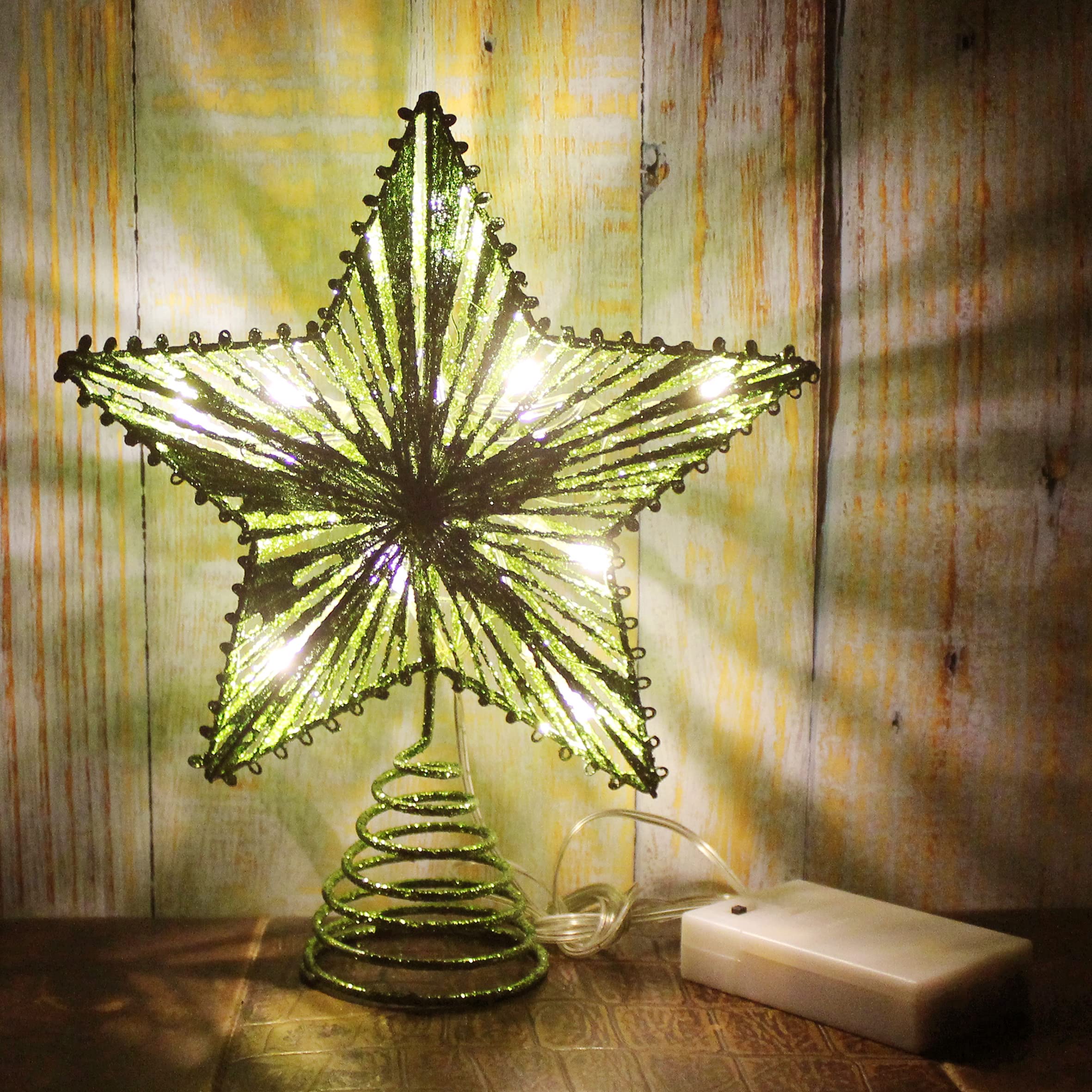 Foto 3 pulgar | Árbol De Navidad Top Star Cvhomedeco Green Glittered 3d - Venta Internacional.