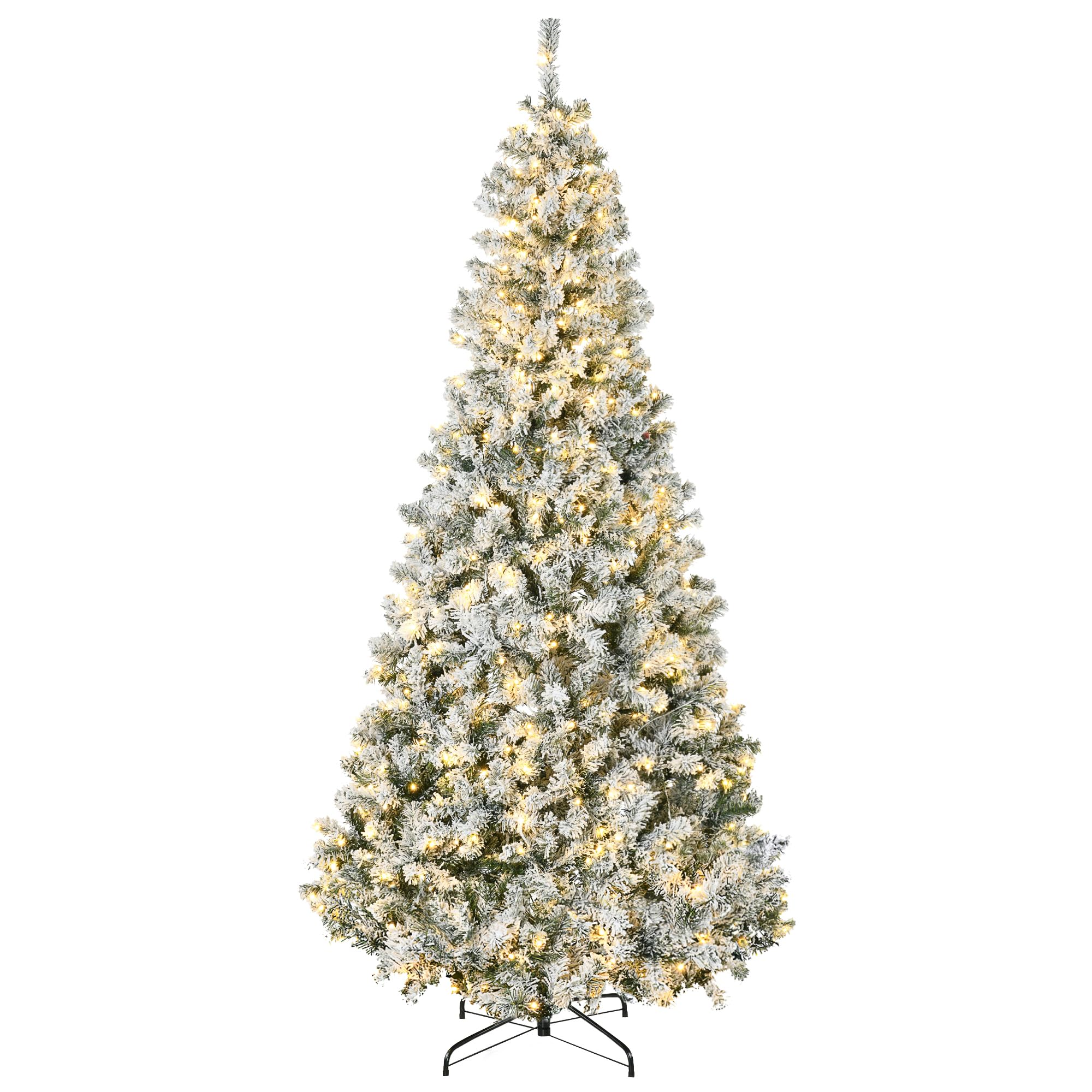 Árbol De Navidad Homcom De 7.5 Pies Con 1188 Ramas Cubiertas De Nieve - Venta Internacional. $5,775