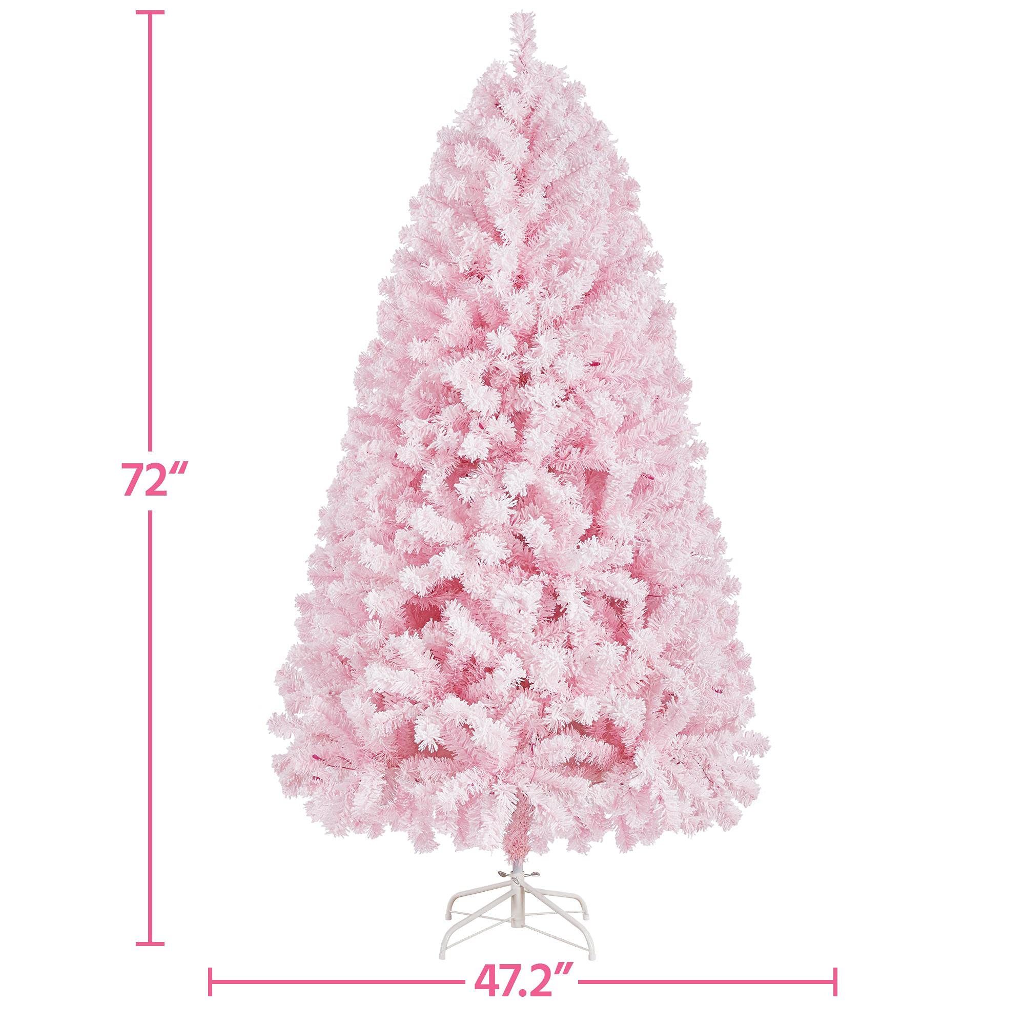 Foto 7 pulgar | Árbol De Navidad Yaheetech De 6 Pies Con 250 Luces Blancas Cálidas, Color Rosa - Venta Internacional.