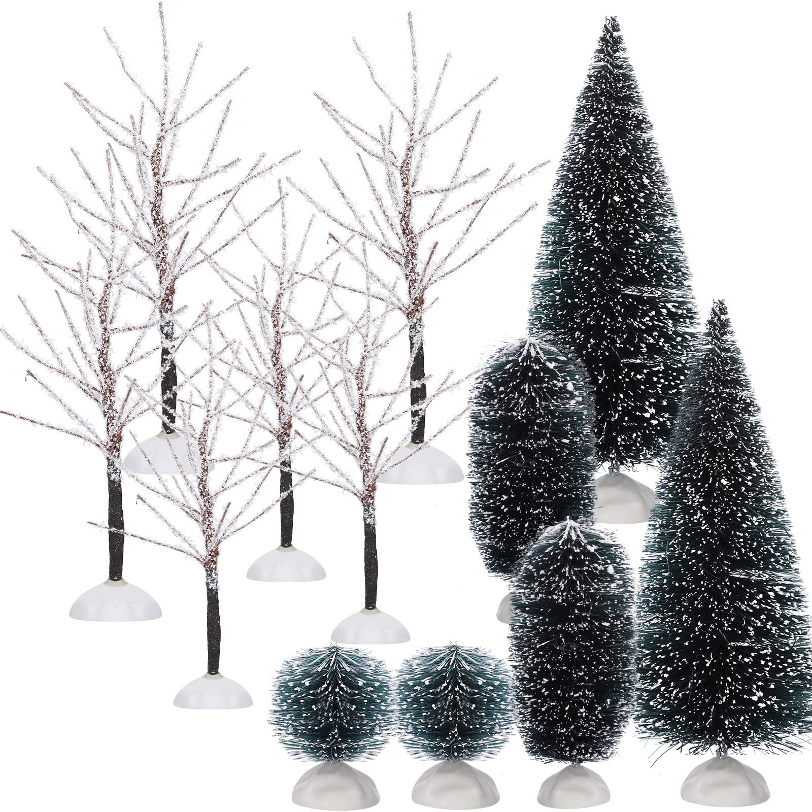 Foto 1 | Árboles De Mesa Navideños Modelo Sumind Winter Snow (12 Unidades) - Venta Internacional.