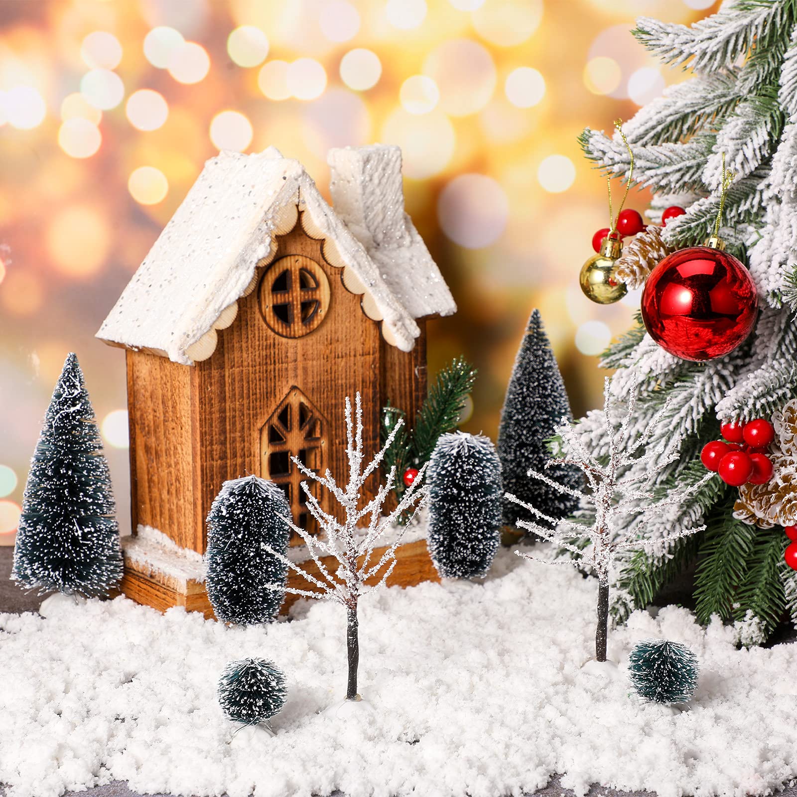 Foto 4 | Árboles De Mesa Navideños Modelo Sumind Winter Snow (12 Unidades) - Venta Internacional.