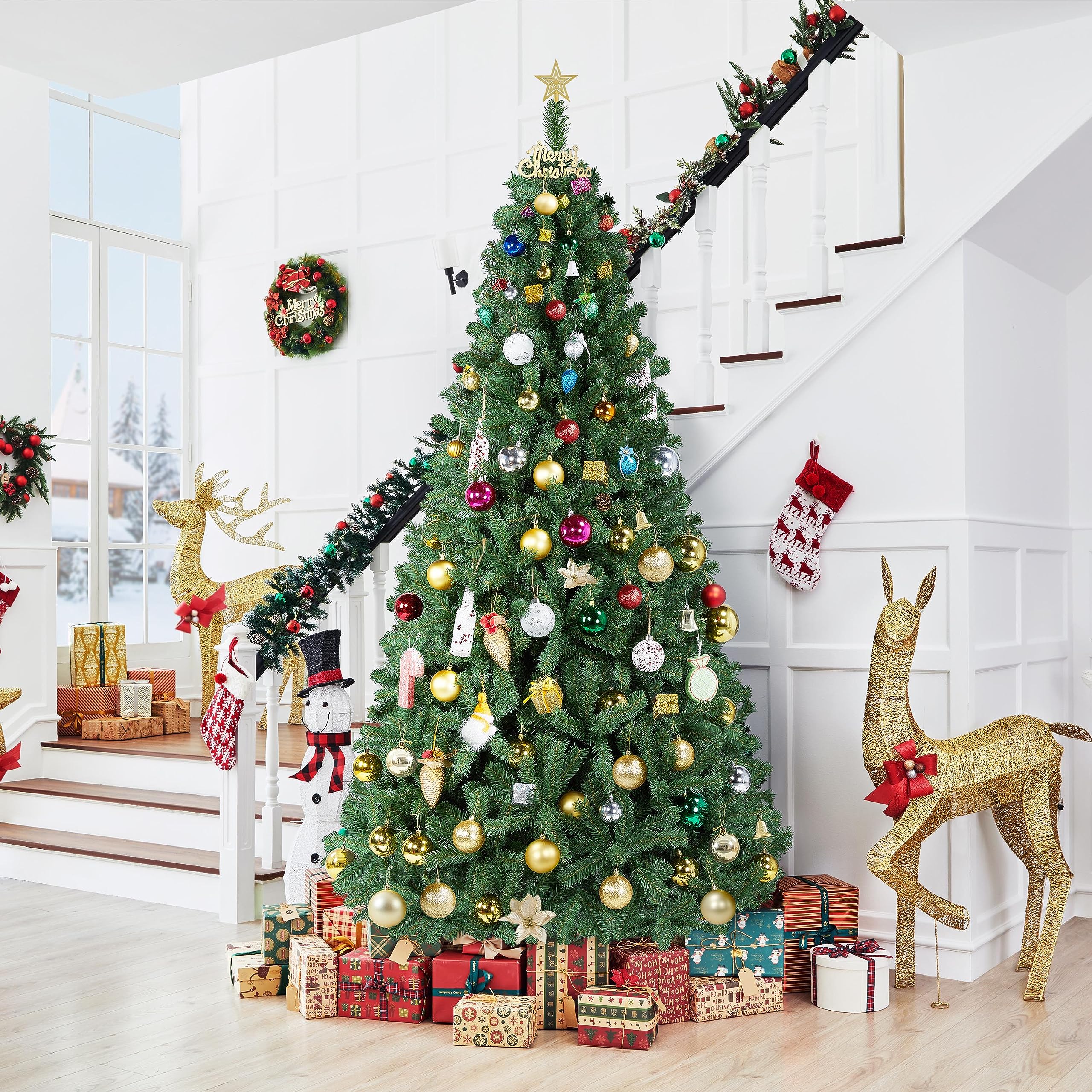 Foto 3 pulgar | Árbol De Navidad Yaheetech, Abeto De 9 Pies Con 2028 Puntas De Rama - Venta Internacional.