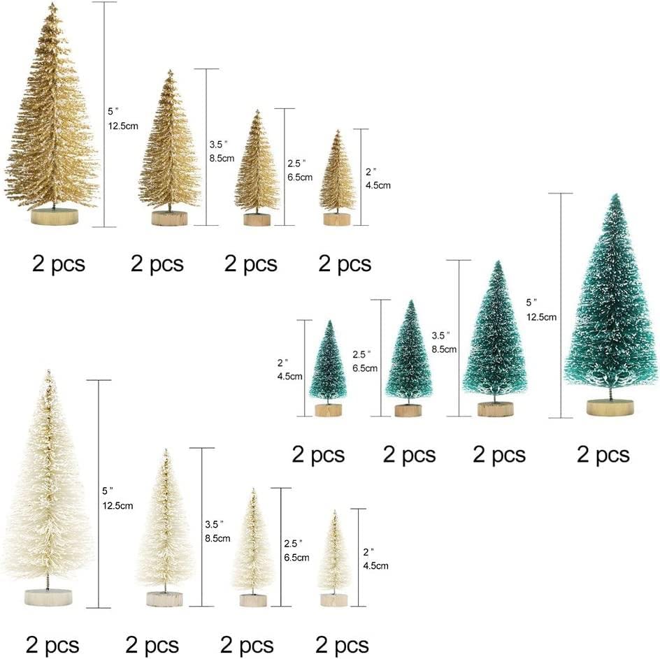 Foto 2 | Mini Cepillo Para Botellas Christmas Trees Aerowo Con Base De Madera, 24 Unidades - Venta Internacional.