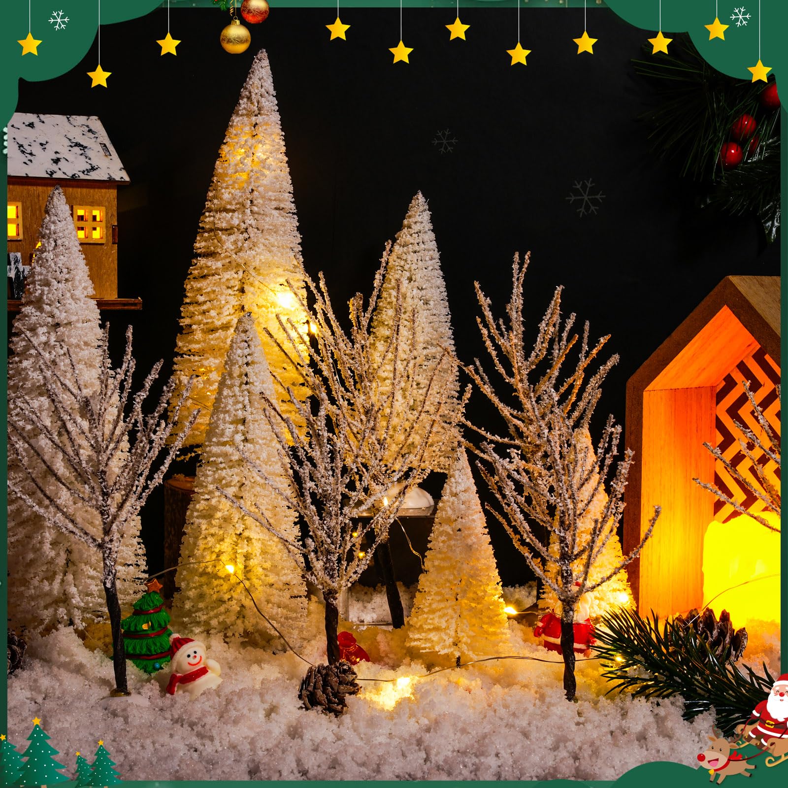 Foto 4 | Árboles De Mesa De Navidad, Modelo Sumind Winter Snow, 12 Unidades - Venta Internacional.