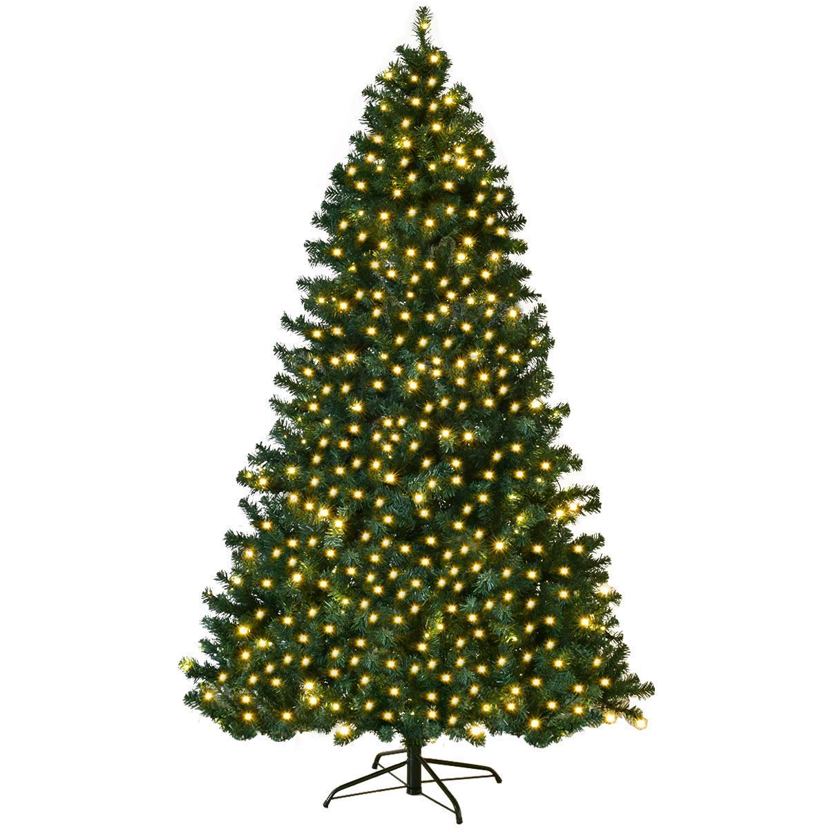 Foto 2 pulgar | Árbol De Navidad Costway De Pvc Preiluminado De 7 Pies Con 300 Luces Led, Color Verde - Venta Internacional.