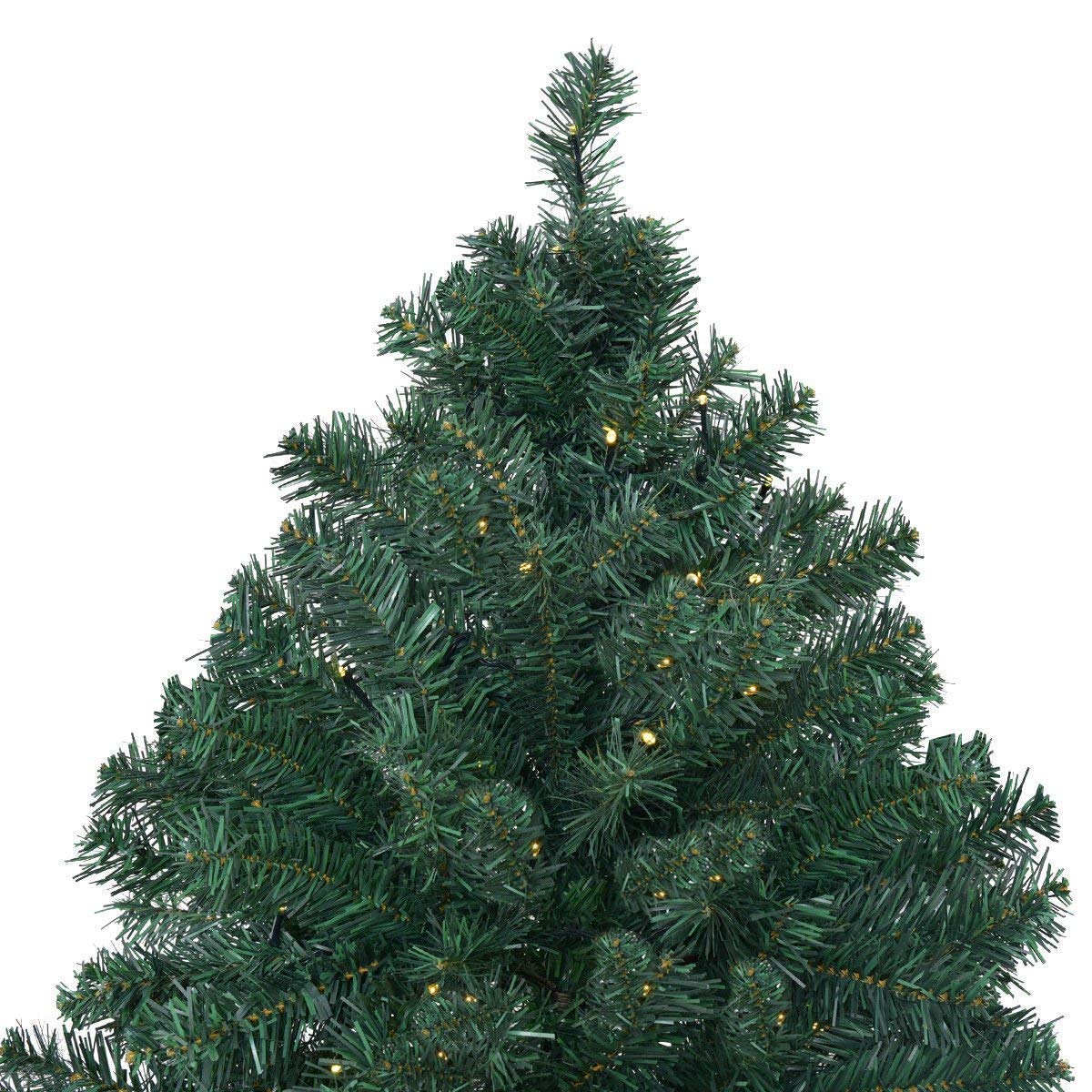 Foto 7 pulgar | Árbol De Navidad Costway De Pvc Preiluminado De 7 Pies Con 300 Luces Led, Color Verde - Venta Internacional.