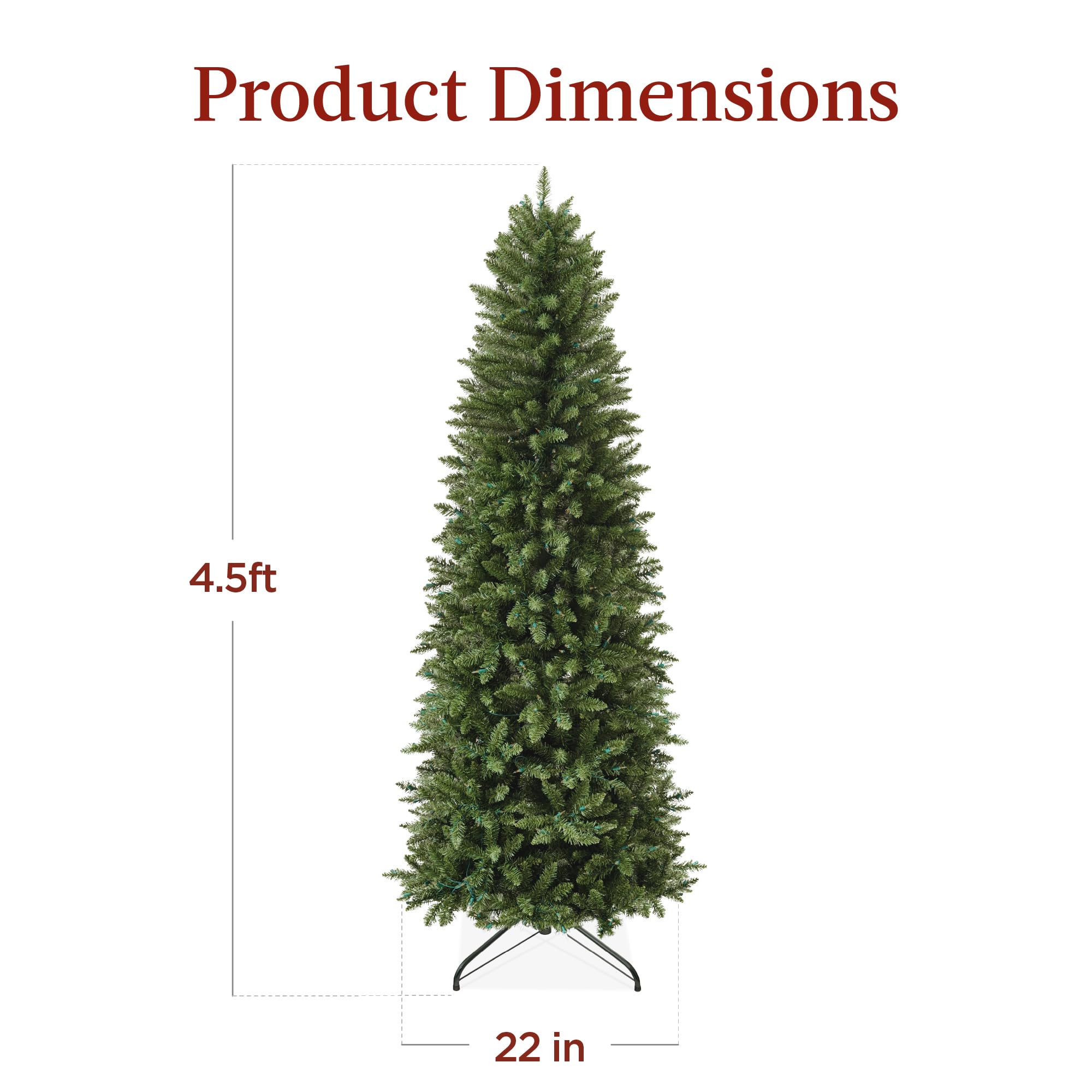 Foto 7 | Lápiz Preiluminado Christmas Tree Best Choice Products, 1,4 M - Venta Internacional.