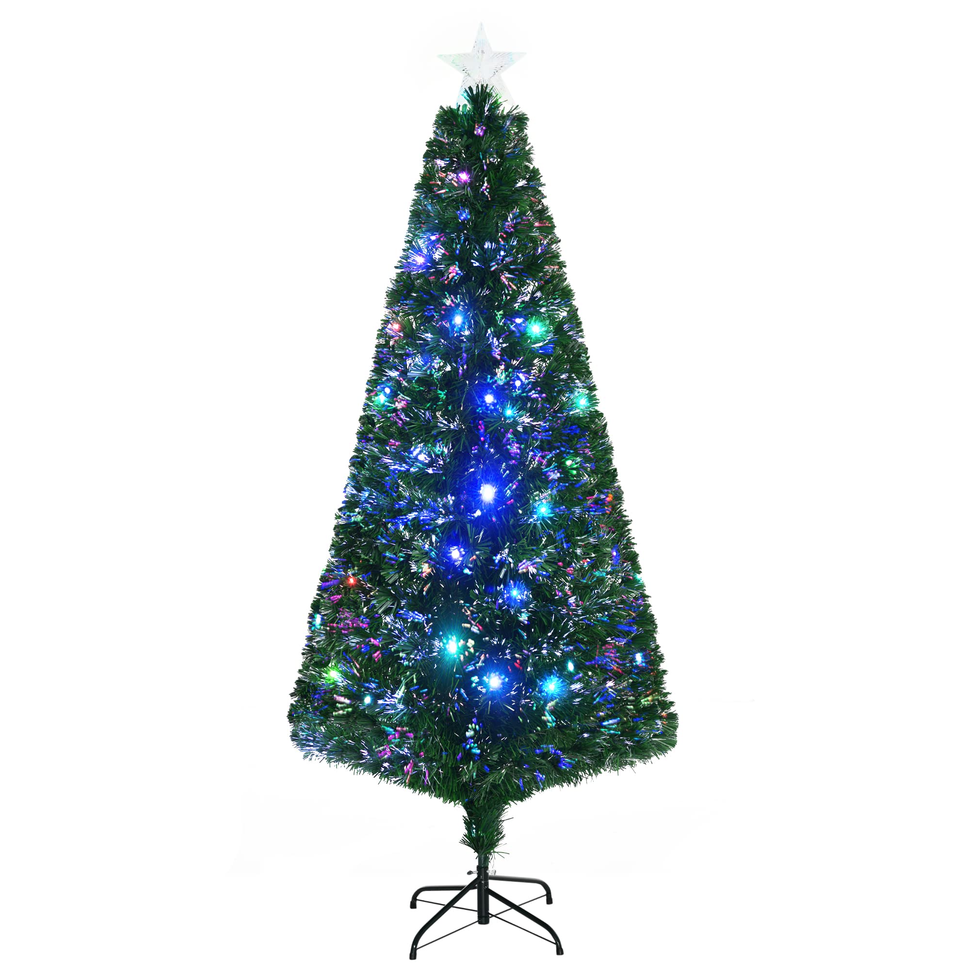 Foto 2 pulgar | Árbol De Navidad Homcom Douglas Fir De 6 Pies Con 24 Luces Led, Color Verde - Venta Internacional.