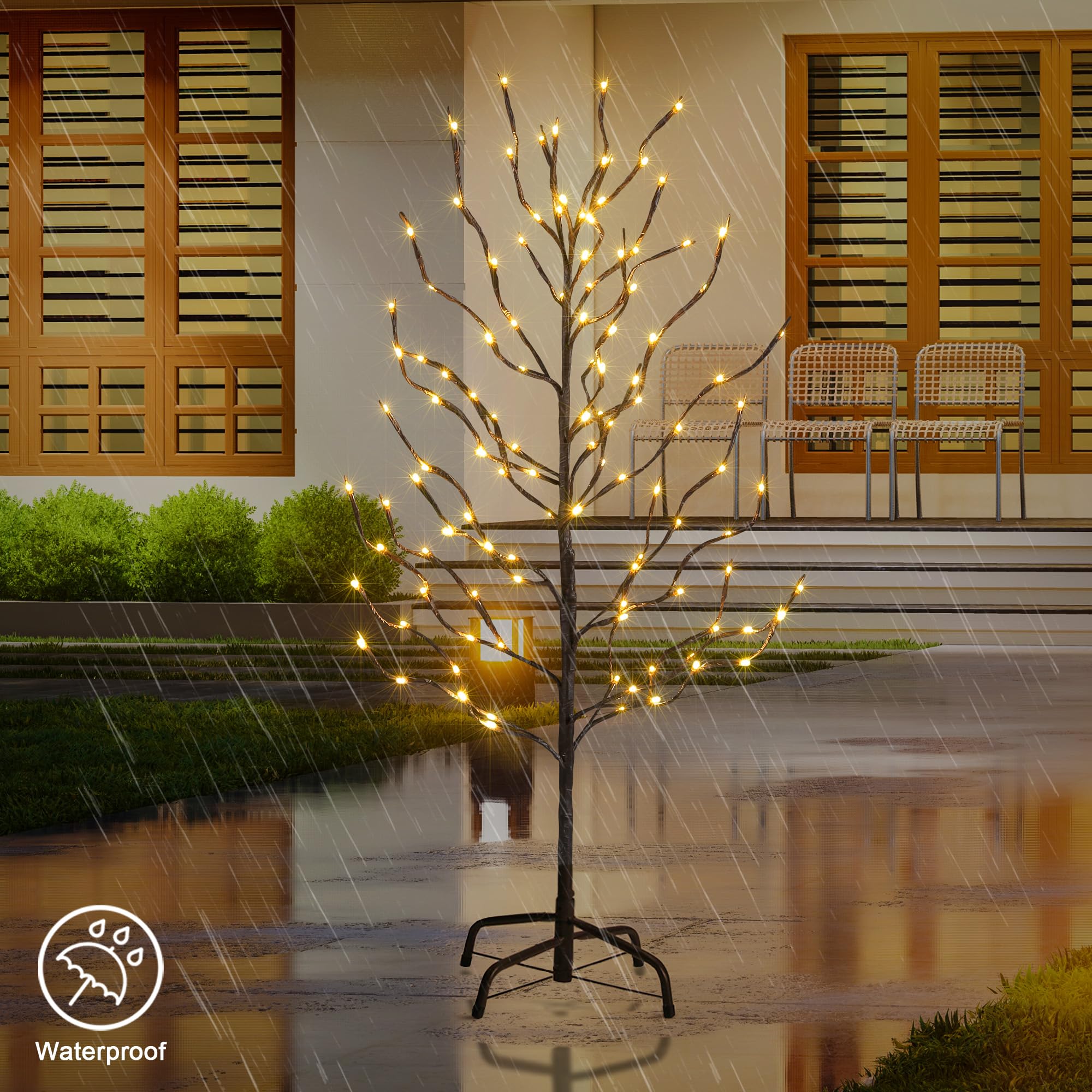 Foto 3 | Star Light Tree Lightshare De 3 Pies Y 112 Led Para Fiesta De Navidad - Venta Internacional.