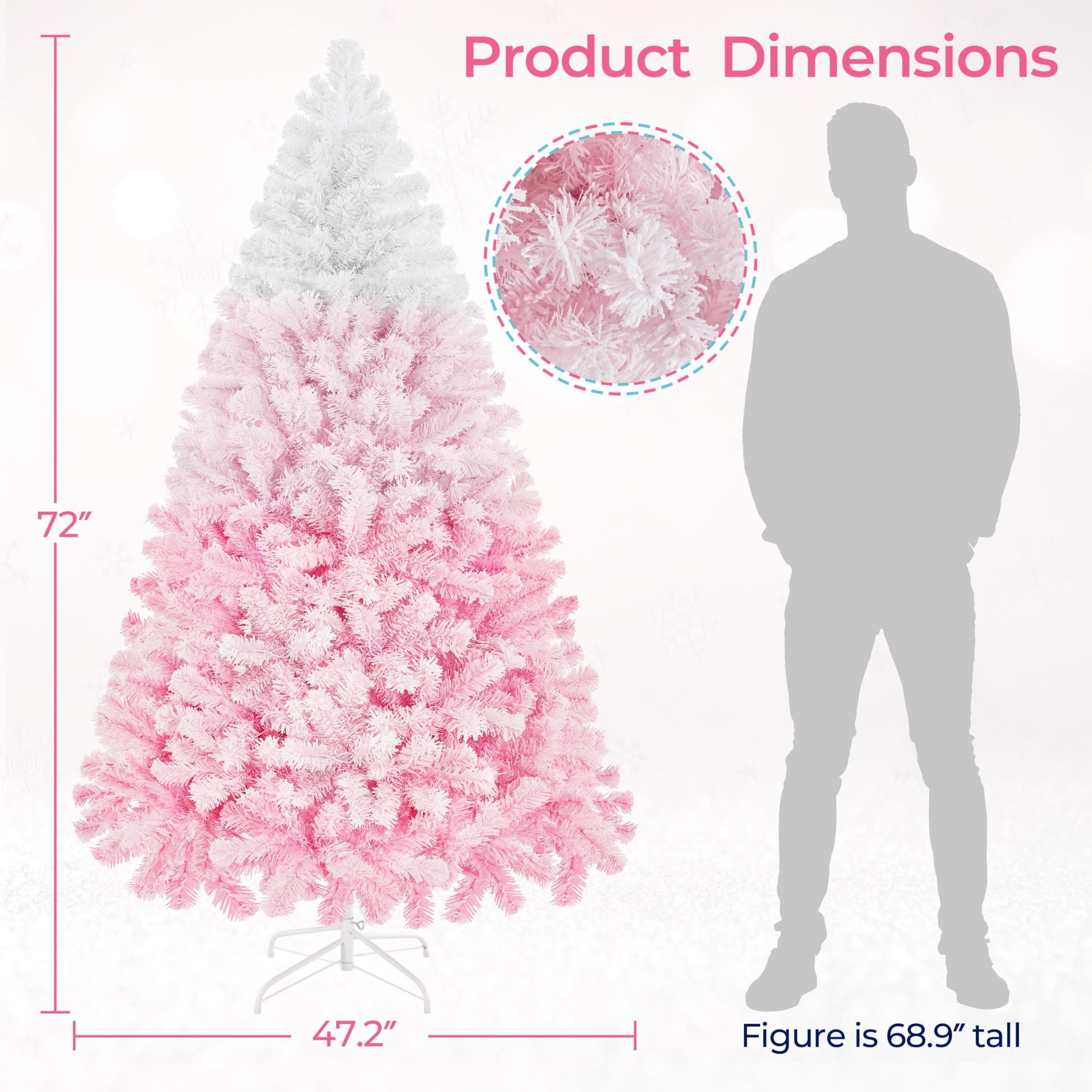 Foto 4 pulgar | Árbol De Navidad Yaheetech Artificial Preiluminado De 6 Pies Con 250 Luces - Venta Internacional.