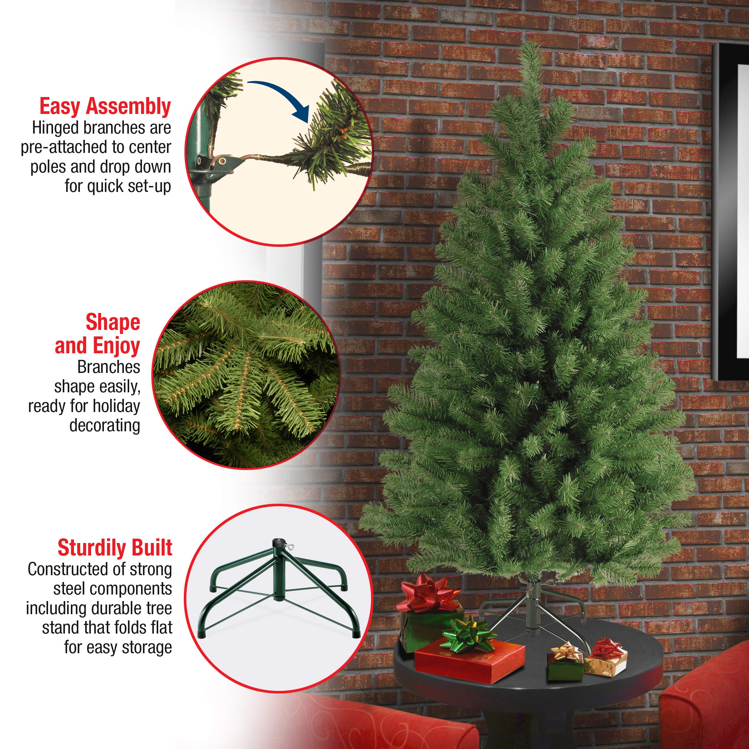 Foto 5 pulgar | Árbol De Navidad, National Tree Company, North Valley Spruce, 4 Pies - Venta Internacional.